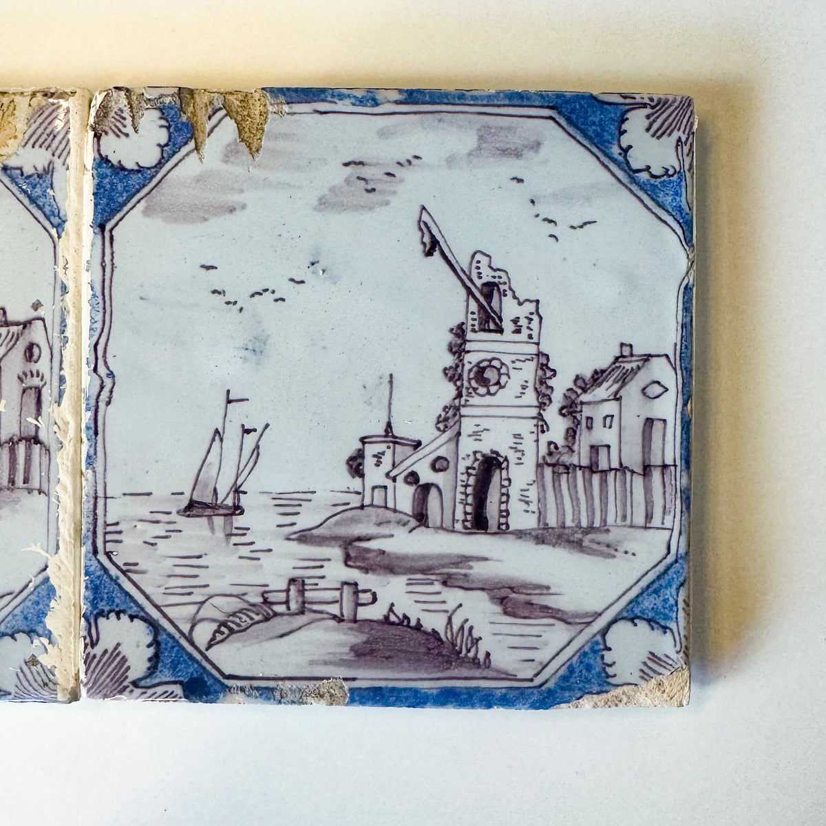 Pair of Antique Dutch Delft Tiles | The Architectural Forum