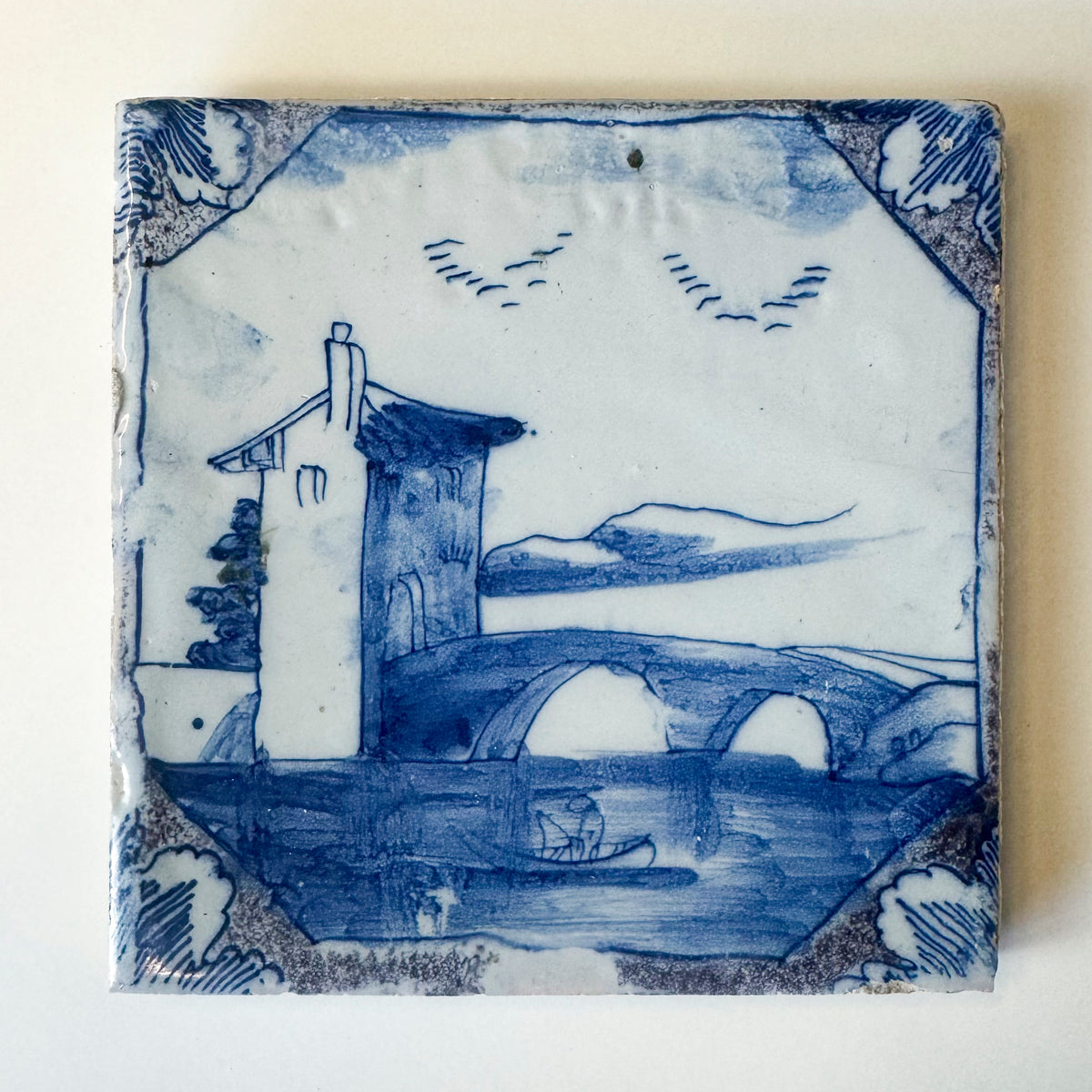 3 Antique 18th Century Dutch Delft Tiles | The Architectural Forum