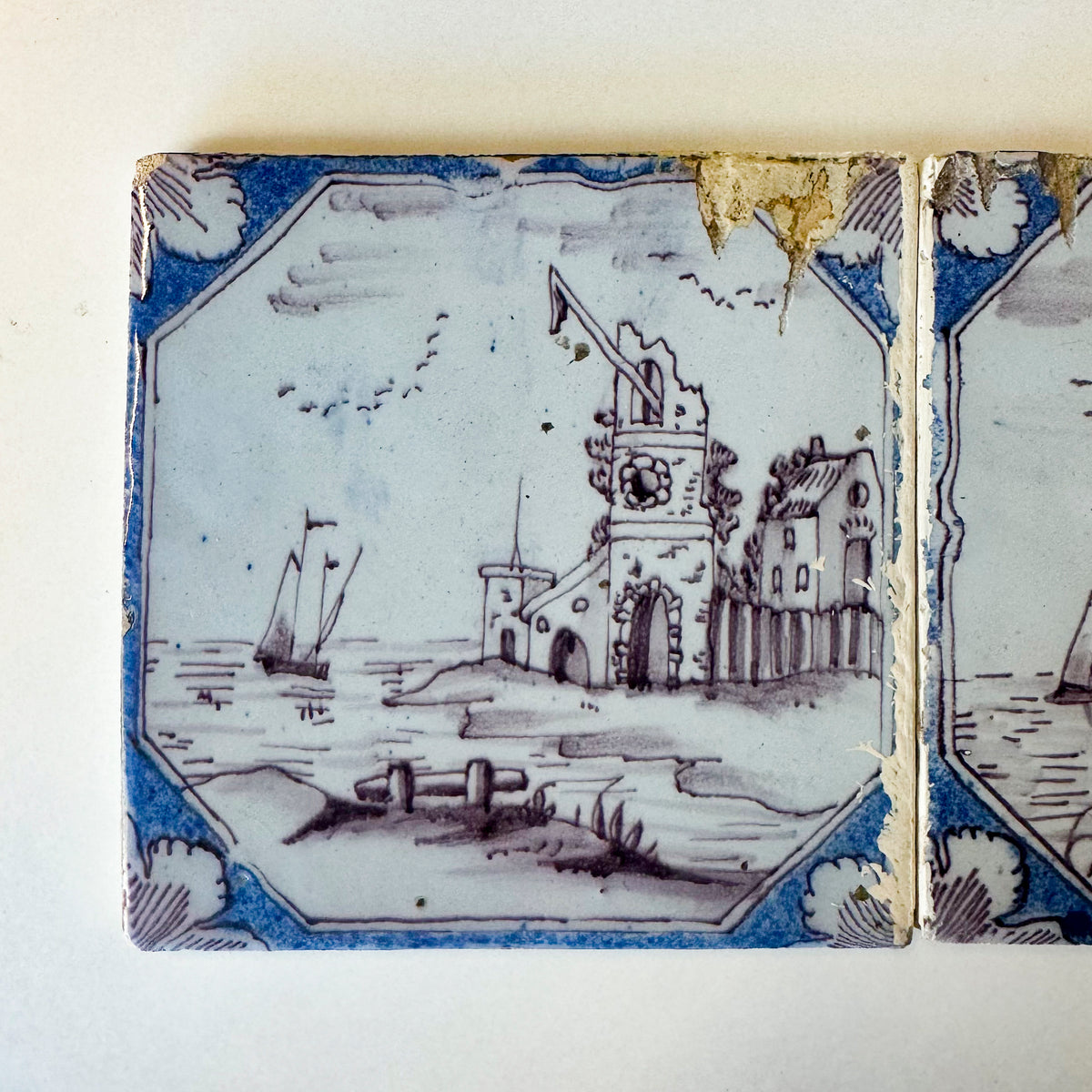 Pair of Antique Dutch Delft Tiles | The Architectural Forum