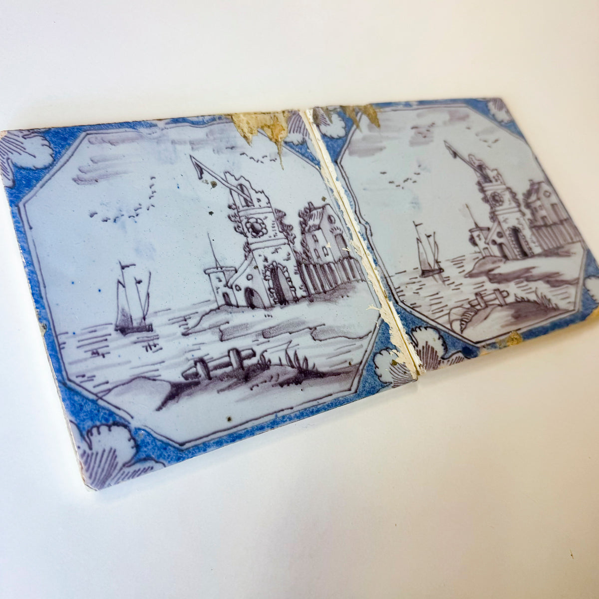 Pair of Antique Dutch Delft Tiles | The Architectural Forum