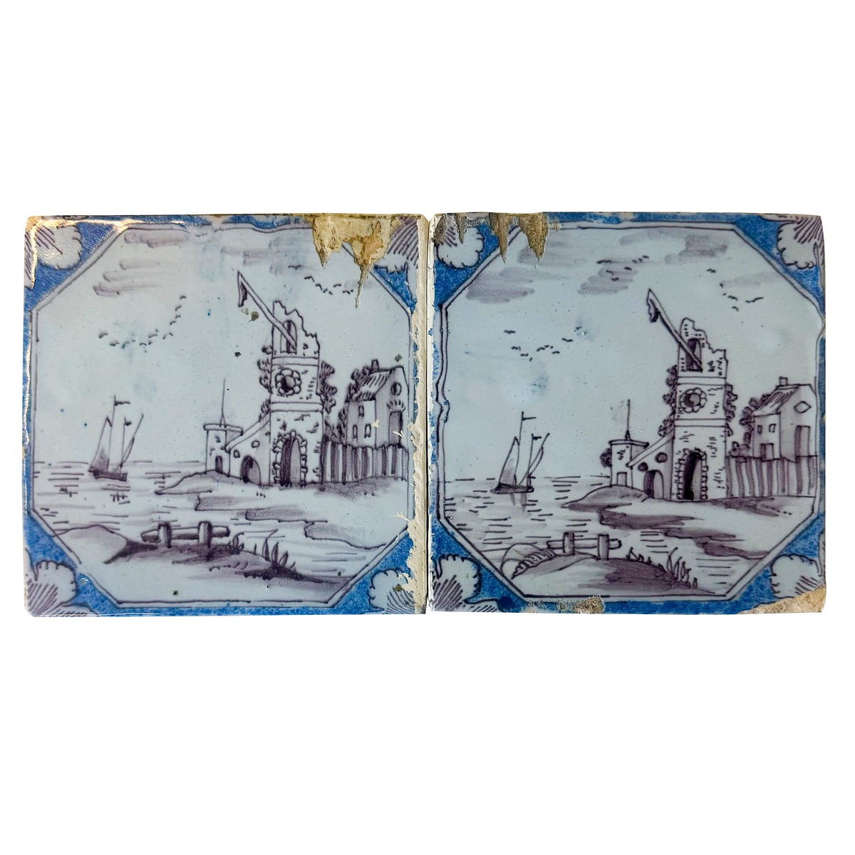 Pair of Antique Dutch Delft Tiles | The Architectural Forum