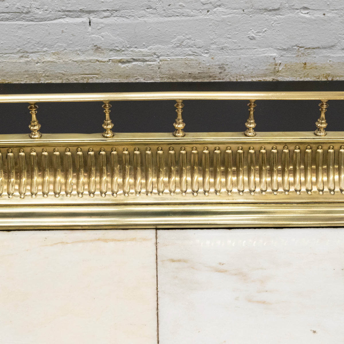 Antique Brass Fireplace Fender | The Architectural Forum