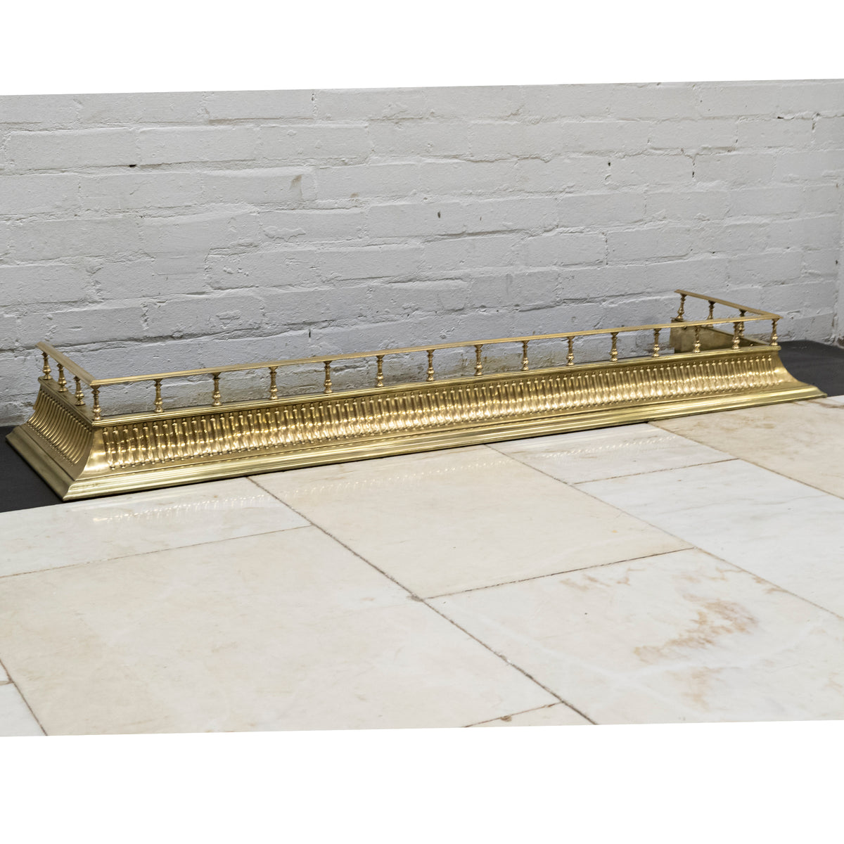 Antique Brass Fireplace Fender | The Architectural Forum