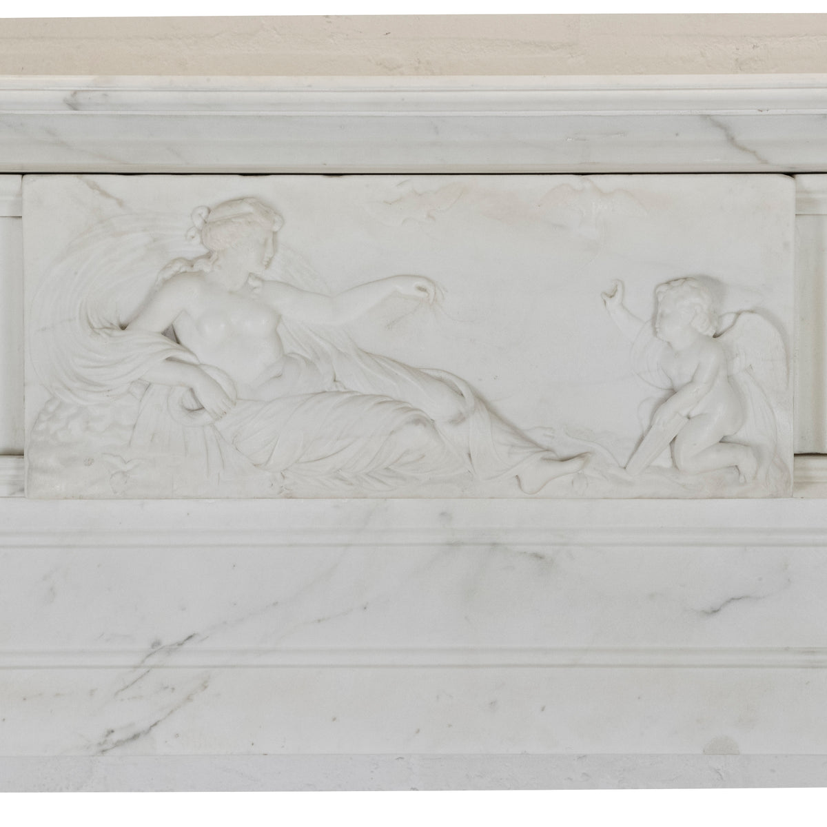 Antique Georgian Carved Statuary Marble Chimneypiece | Neoclassical | The Architectural Forum