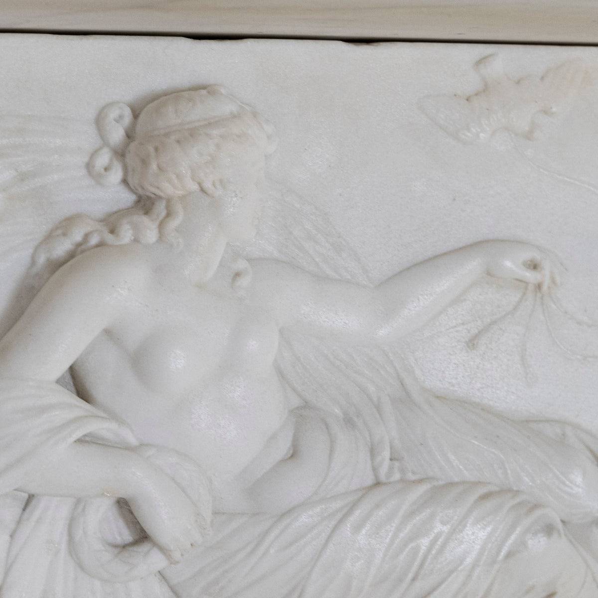 Antique Georgian Carved Statuary Marble Chimneypiece | Neoclassical | The Architectural Forum