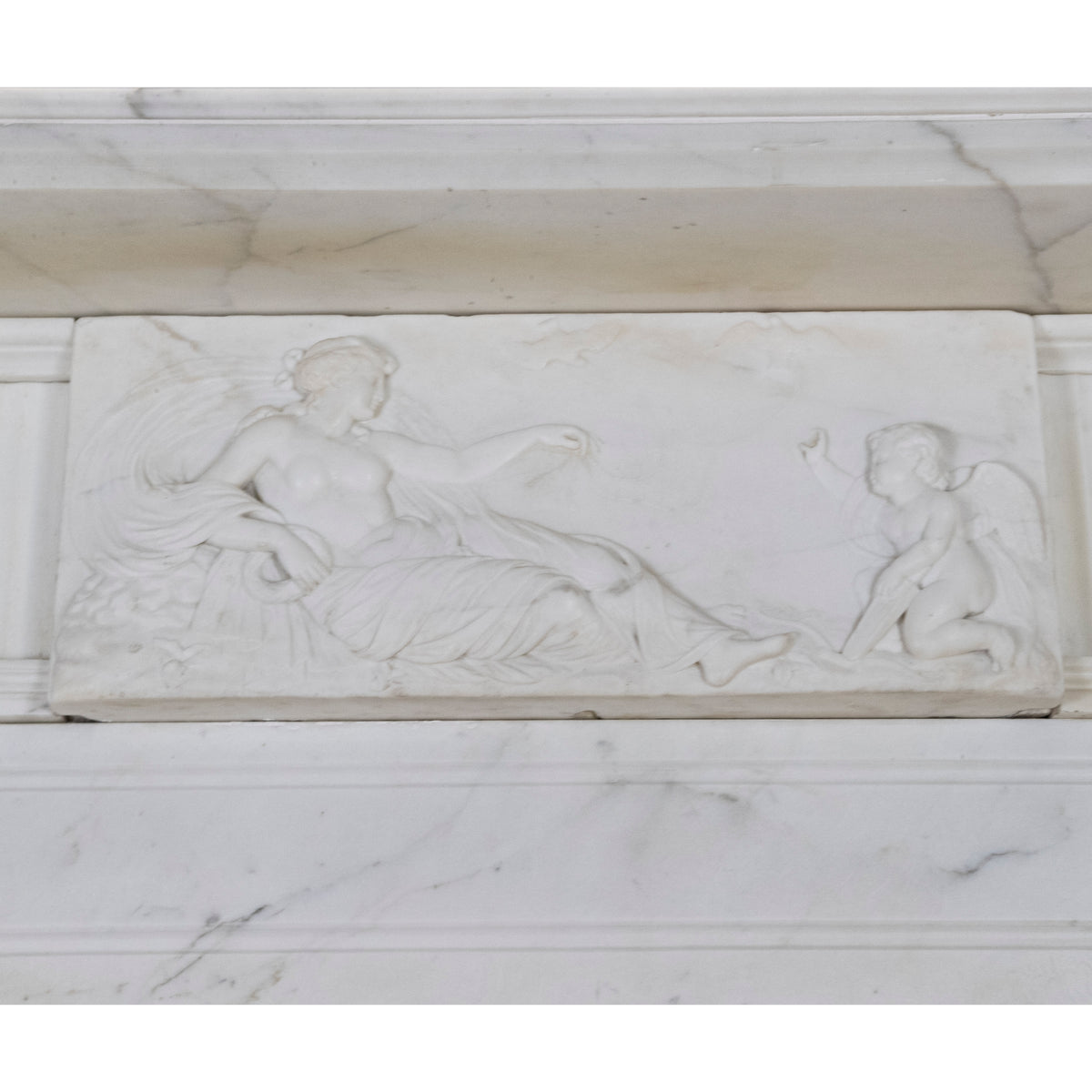 Antique Georgian Carved Statuary Marble Chimneypiece | Neoclassical | The Architectural Forum