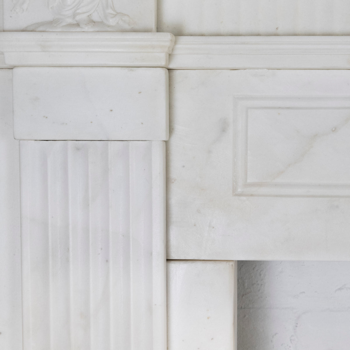 Antique Georgian Carved Statuary Marble Chimneypiece | Neoclassical | The Architectural Forum