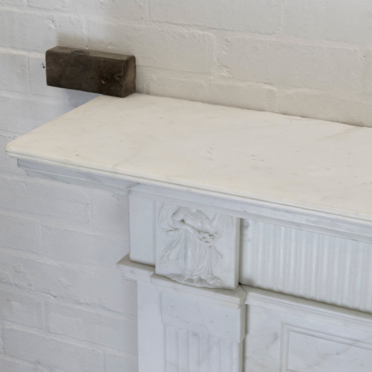 Antique Georgian Carved Statuary Marble Chimneypiece | Neoclassical | The Architectural Forum