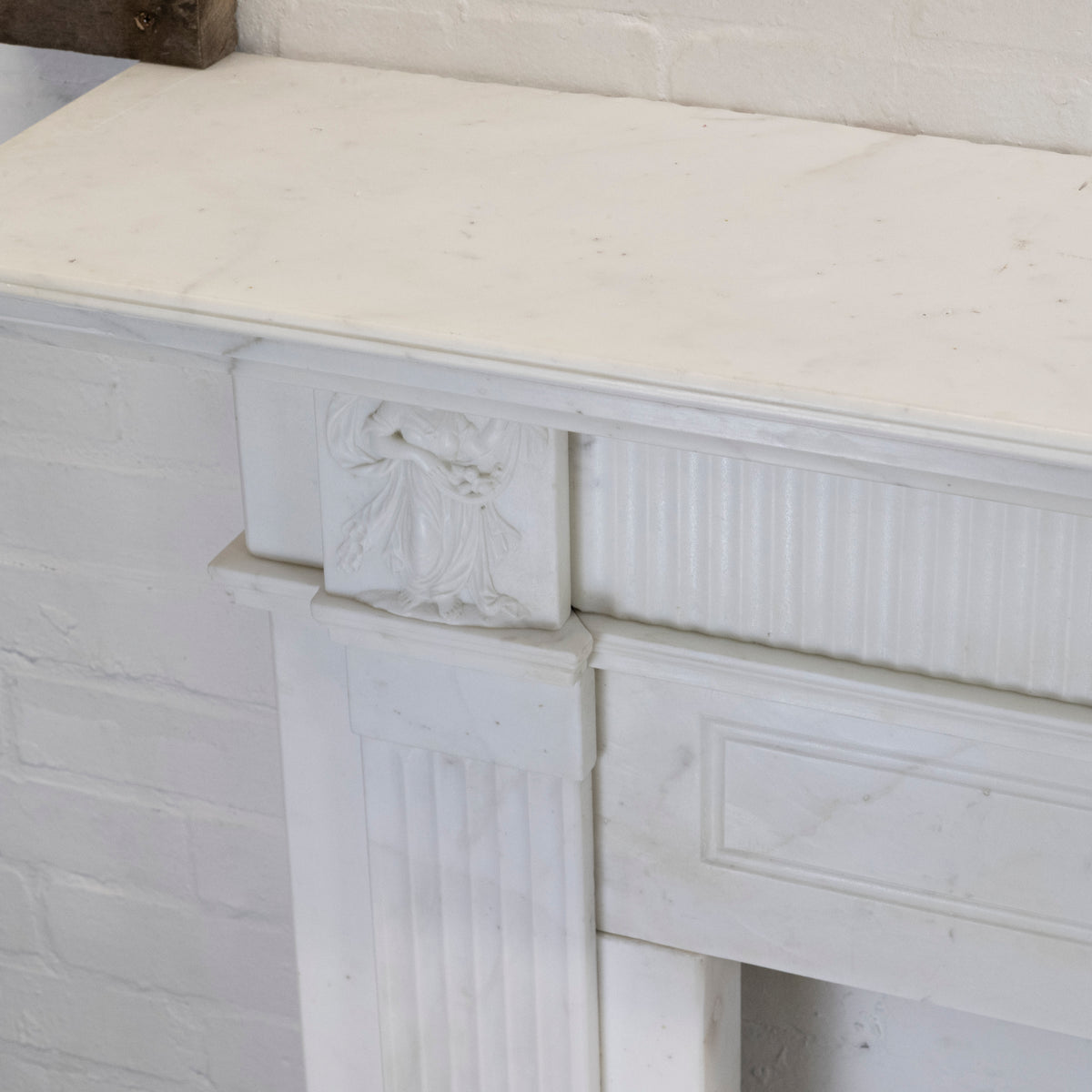 Antique Georgian Carved Statuary Marble Chimneypiece | Neoclassical | The Architectural Forum