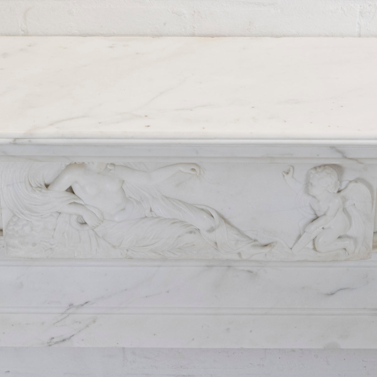 Antique Georgian Carved Statuary Marble Chimneypiece | Neoclassical | The Architectural Forum