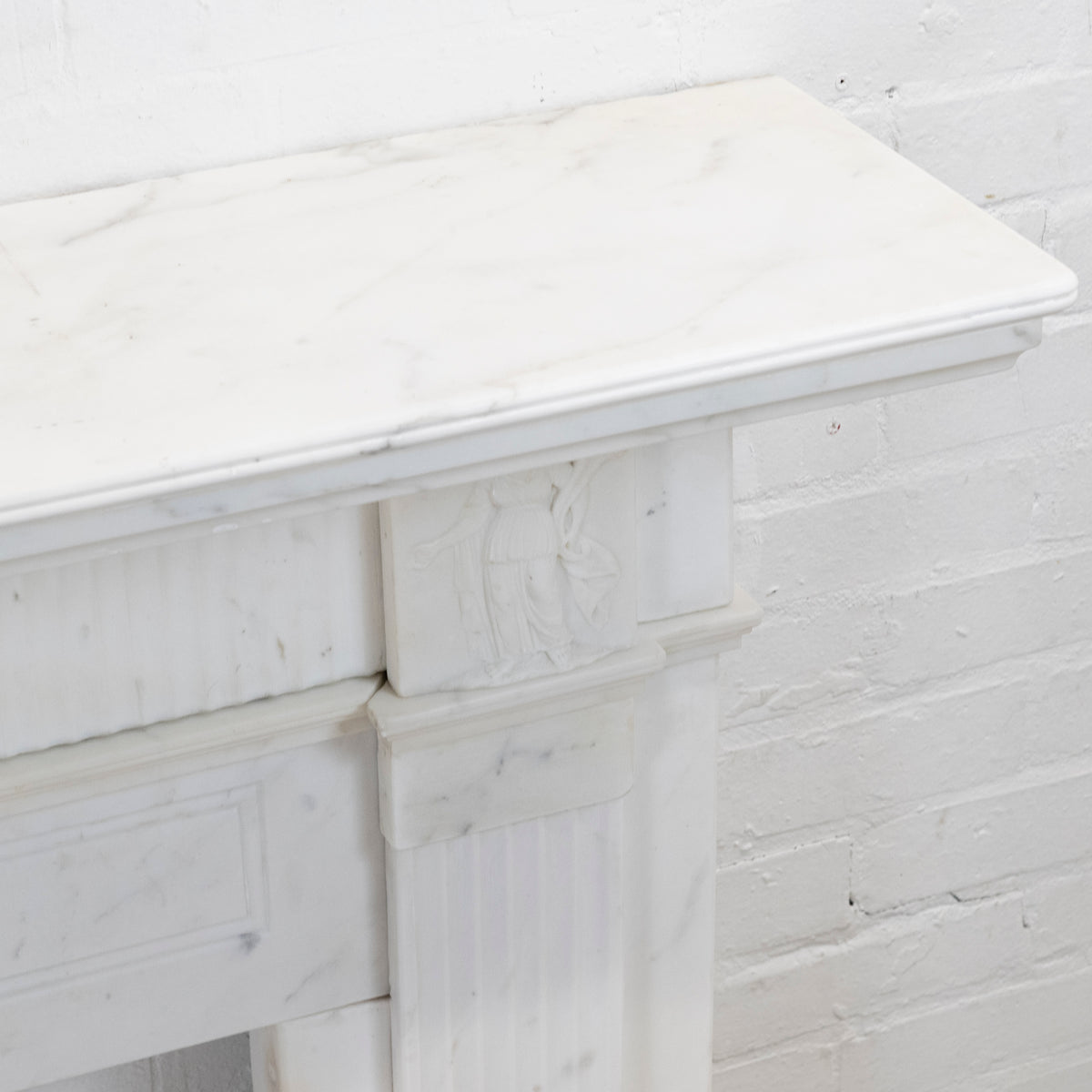 Antique Georgian Carved Statuary Marble Chimneypiece | Neoclassical | The Architectural Forum