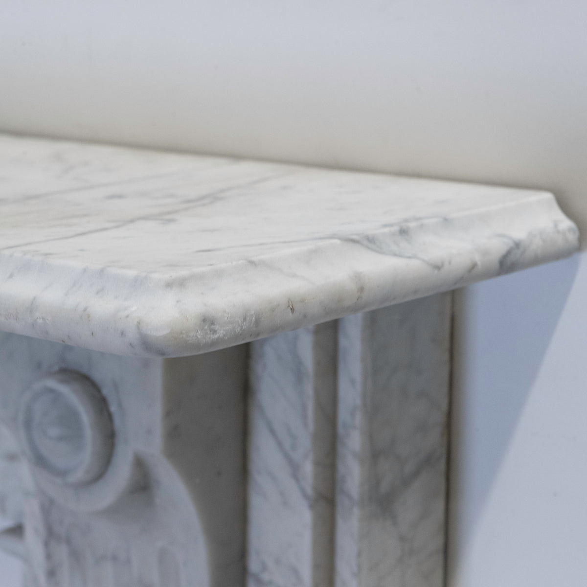 Antique Carrara Marble Fireplace Surround with Corbels | The Architectural Forum