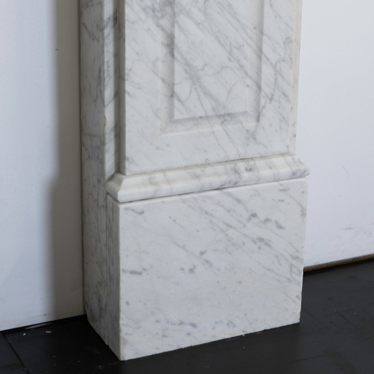 Antique Carrara Marble Fireplace Surround with Corbels