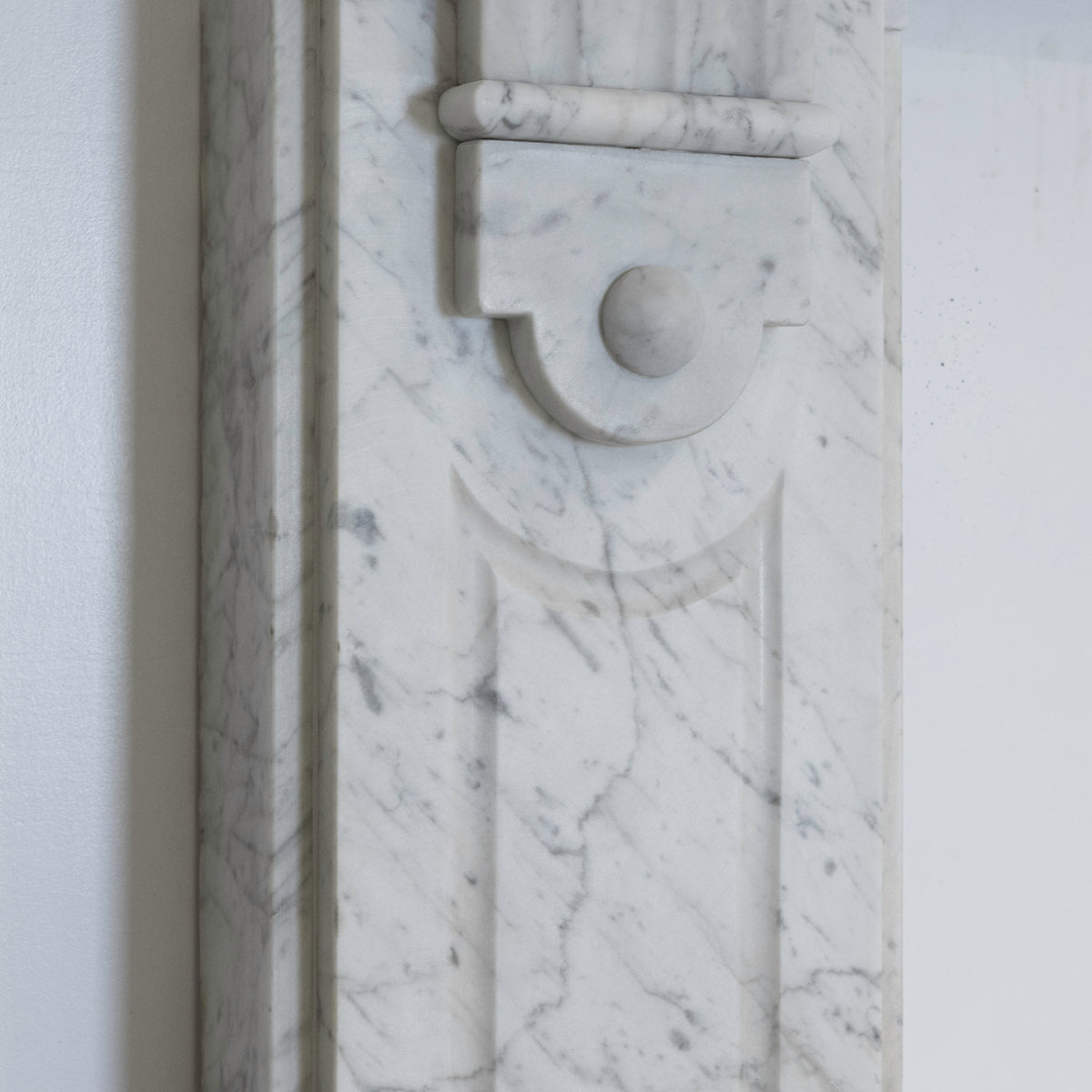 Antique Carrara Marble Fireplace Surround with Corbels | The Architectural Forum