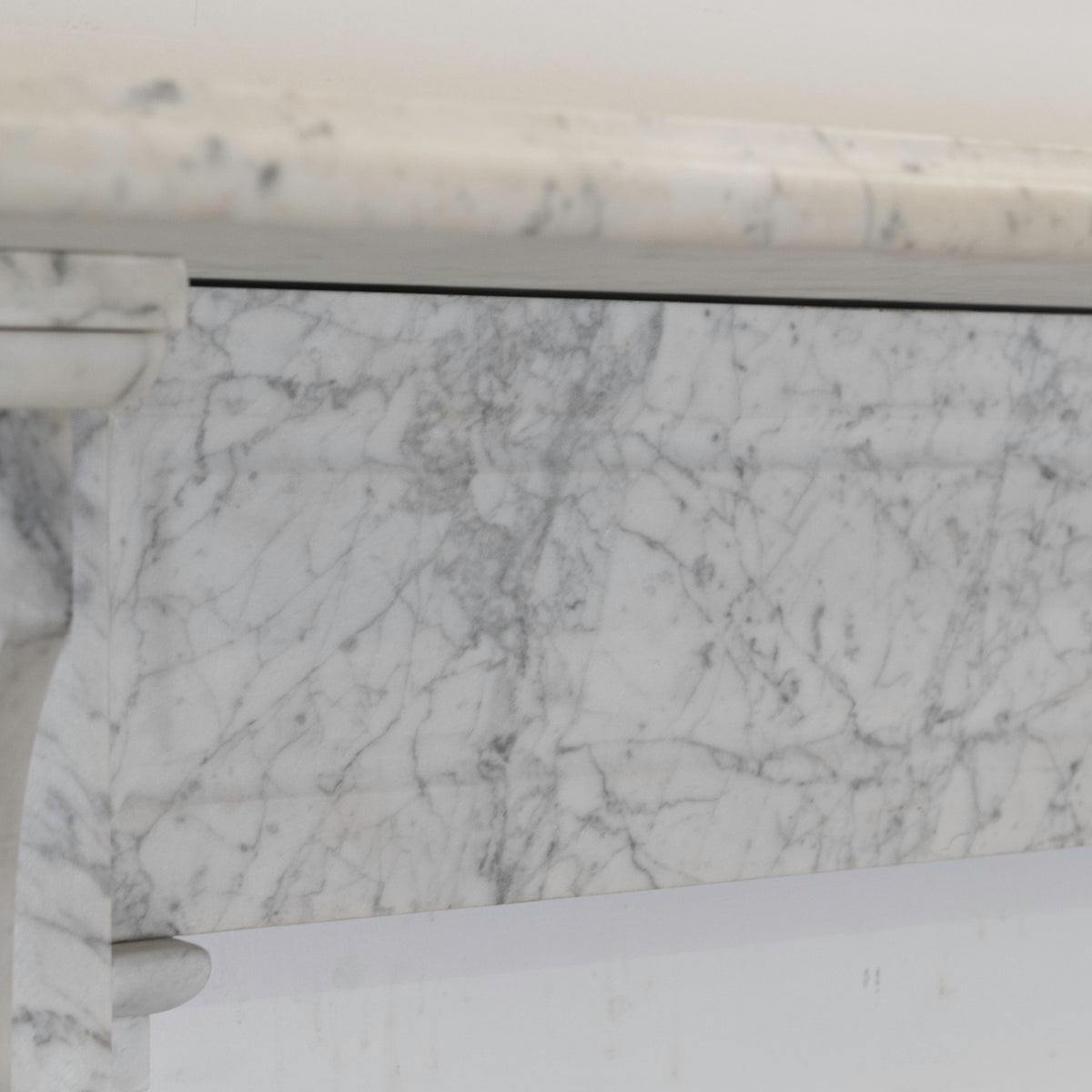 Antique Carrara Marble Fireplace Surround with Corbels | The Architectural Forum