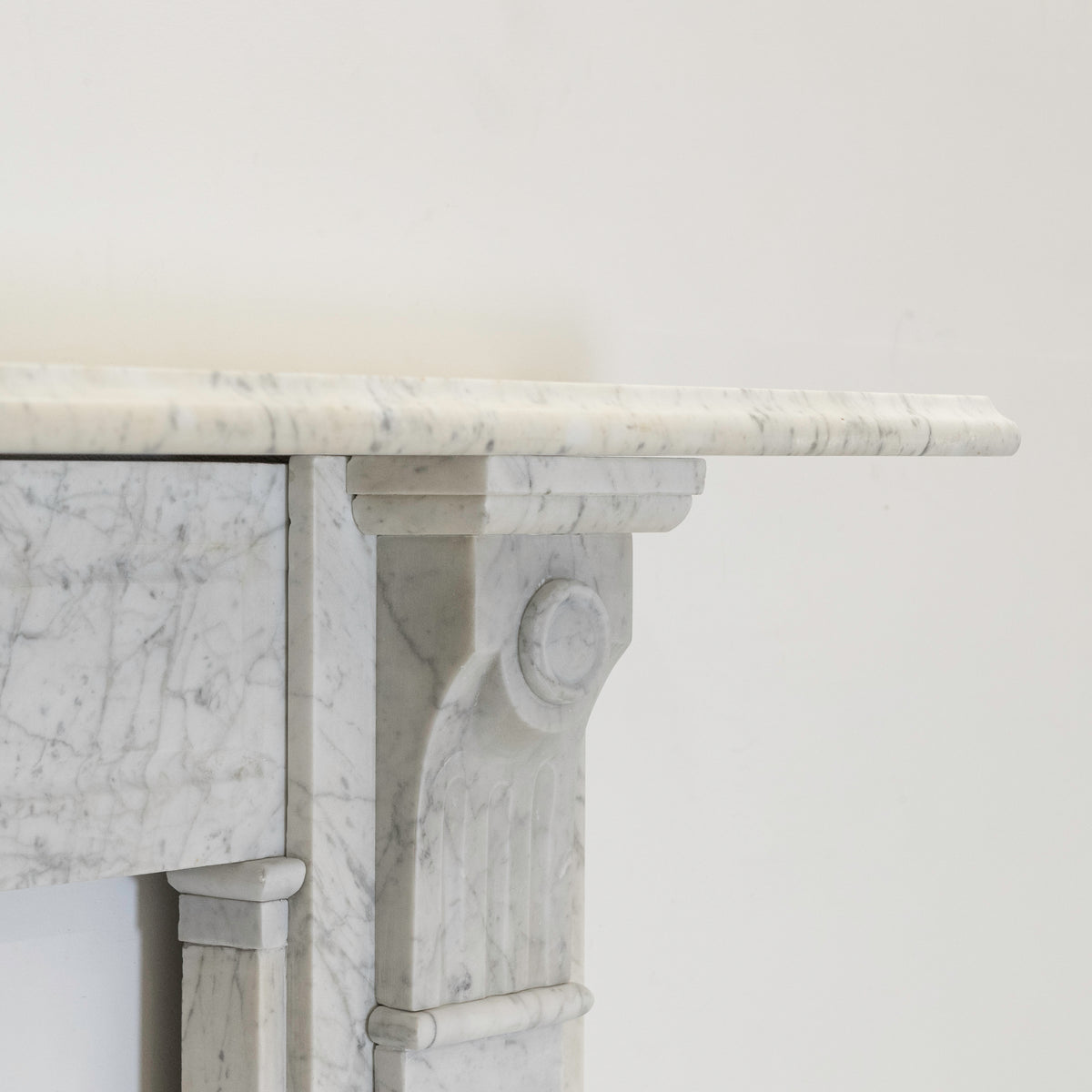 Antique Carrara Marble Fireplace Surround with Corbels | The Architectural Forum