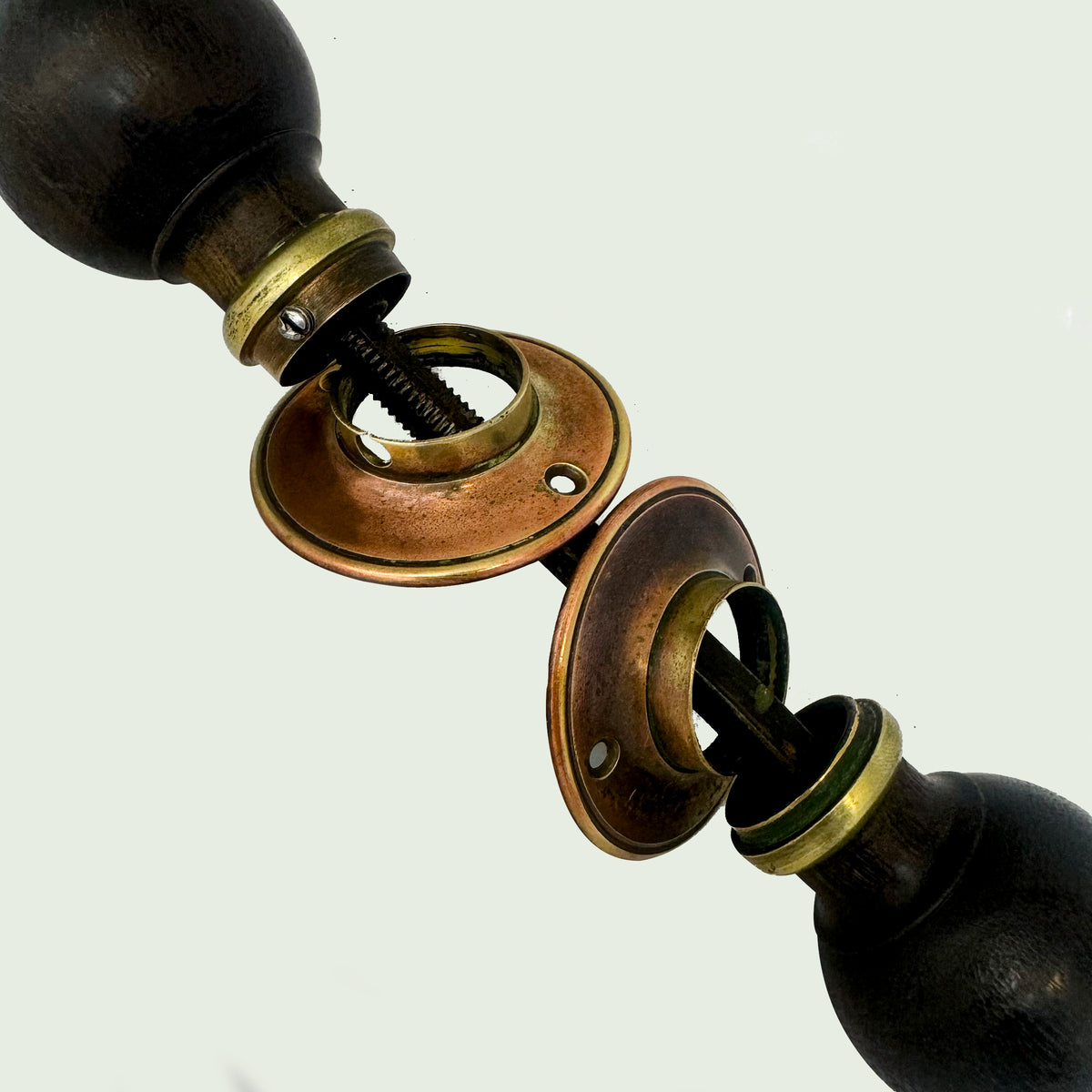 Antique Round Ebony Door Knobs | 2 Pairs Available | The Architectural Forum