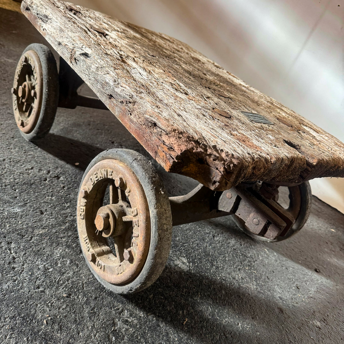 Antique Wooden Tuglift Trolley | The Architectural Forum