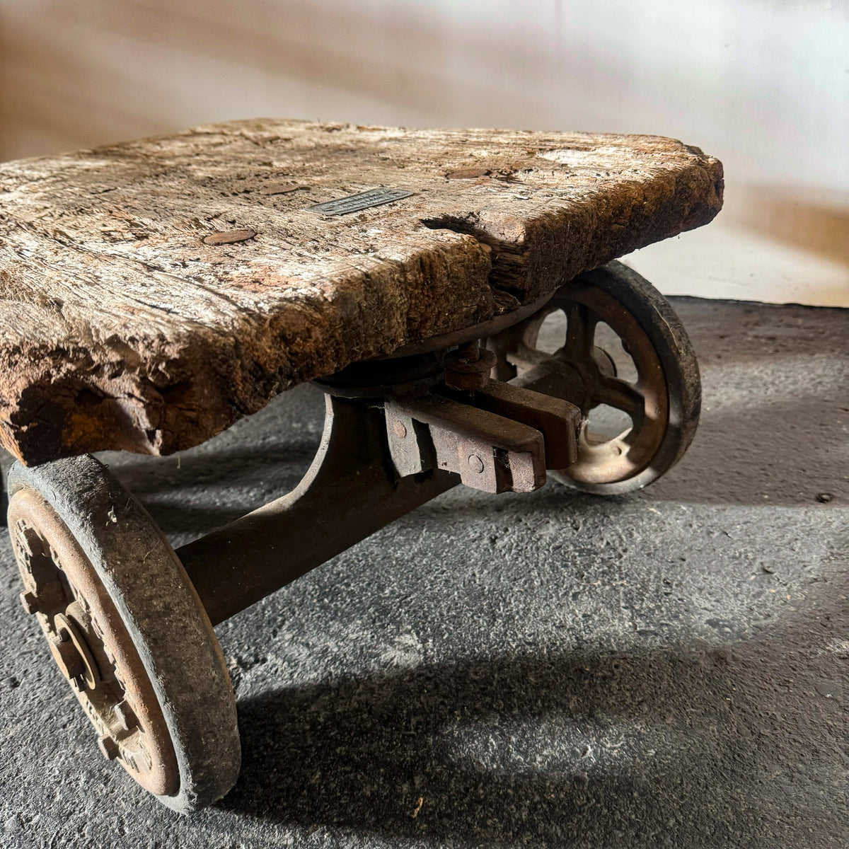 Antique Wooden Tuglift Trolley | The Architectural Forum