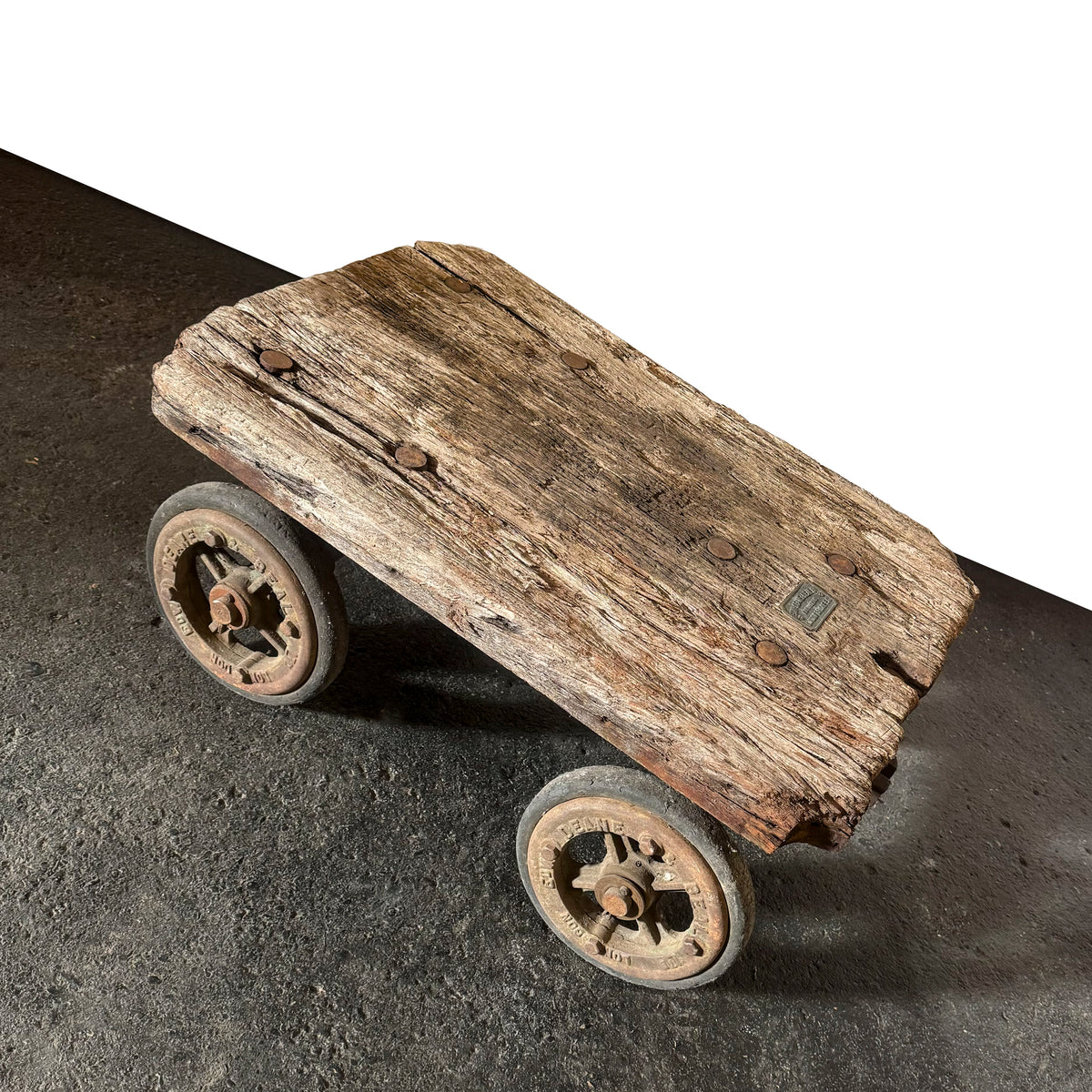 Antique Wooden Tuglift Trolley | The Architectural Forum