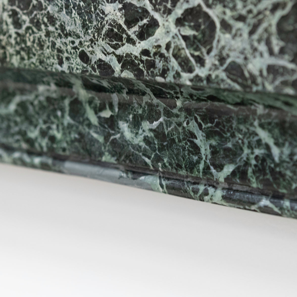 Large Green Verde Marble Fireplace Surround