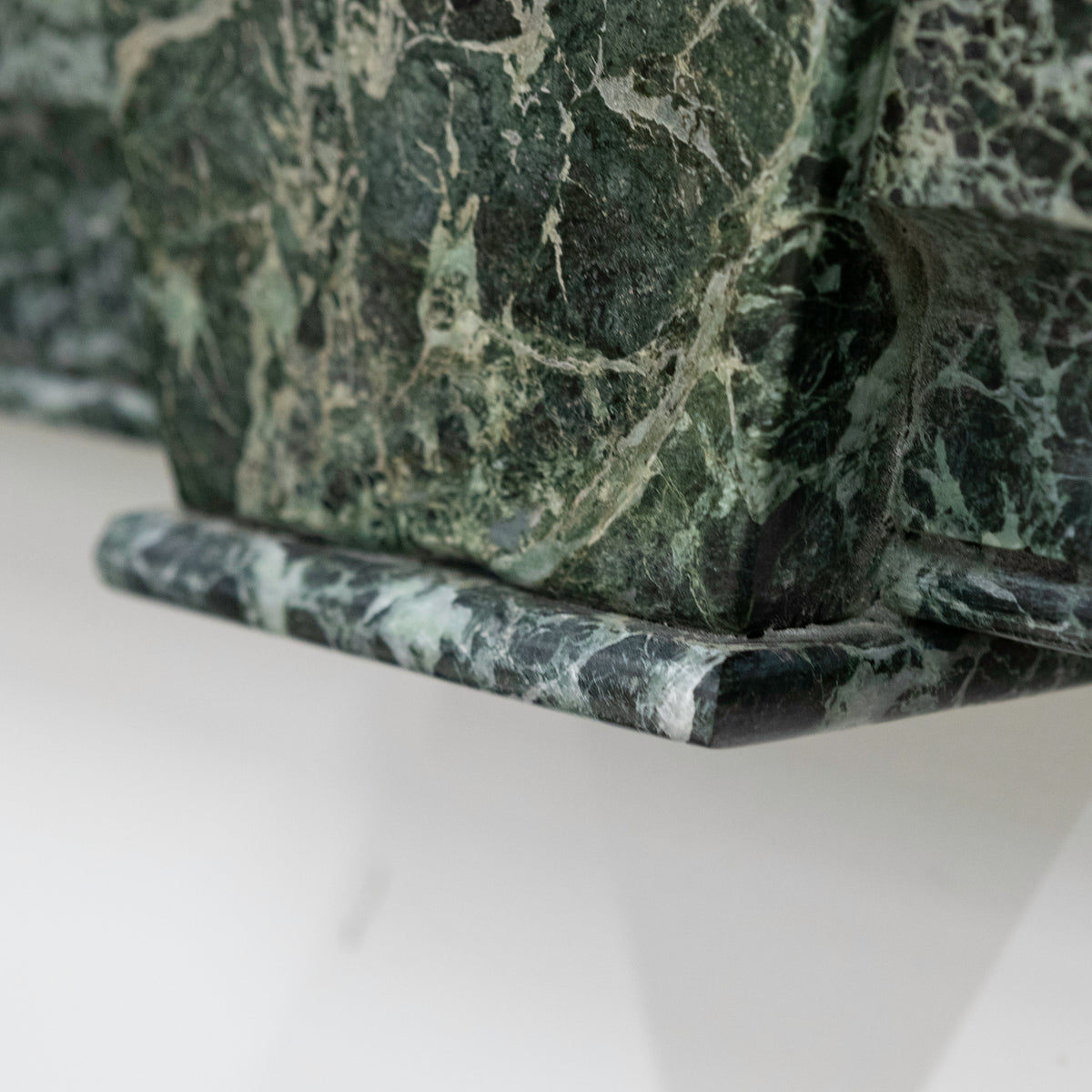 Large Green Verde Marble Fireplace Surround