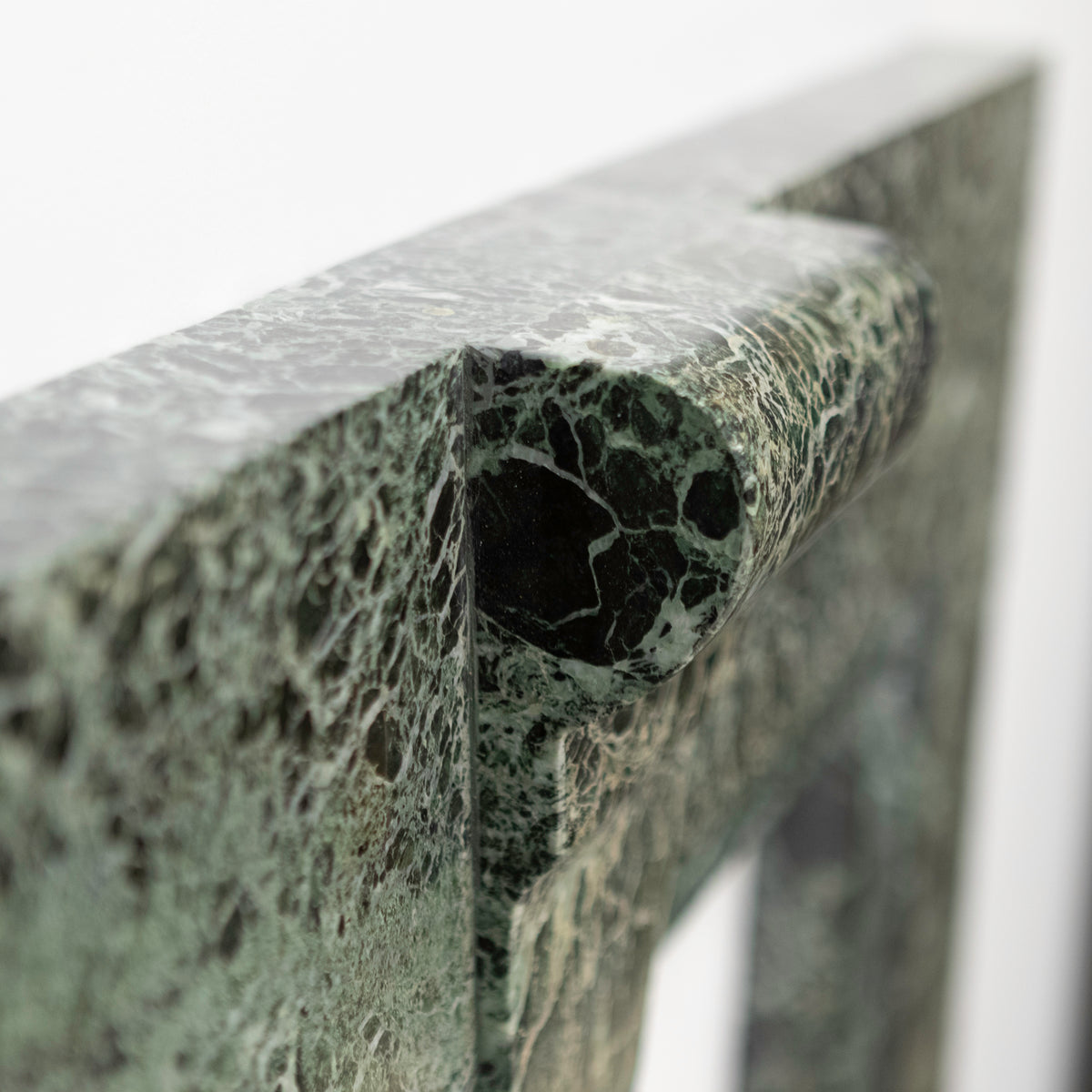 Large Green Verde Marble Fireplace Surround