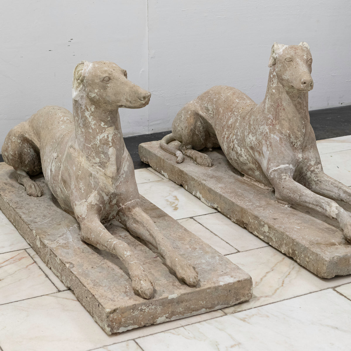 Antique Pair of Recumbent Greyhounds | Austin &amp; Seeley | The Architectural Forum