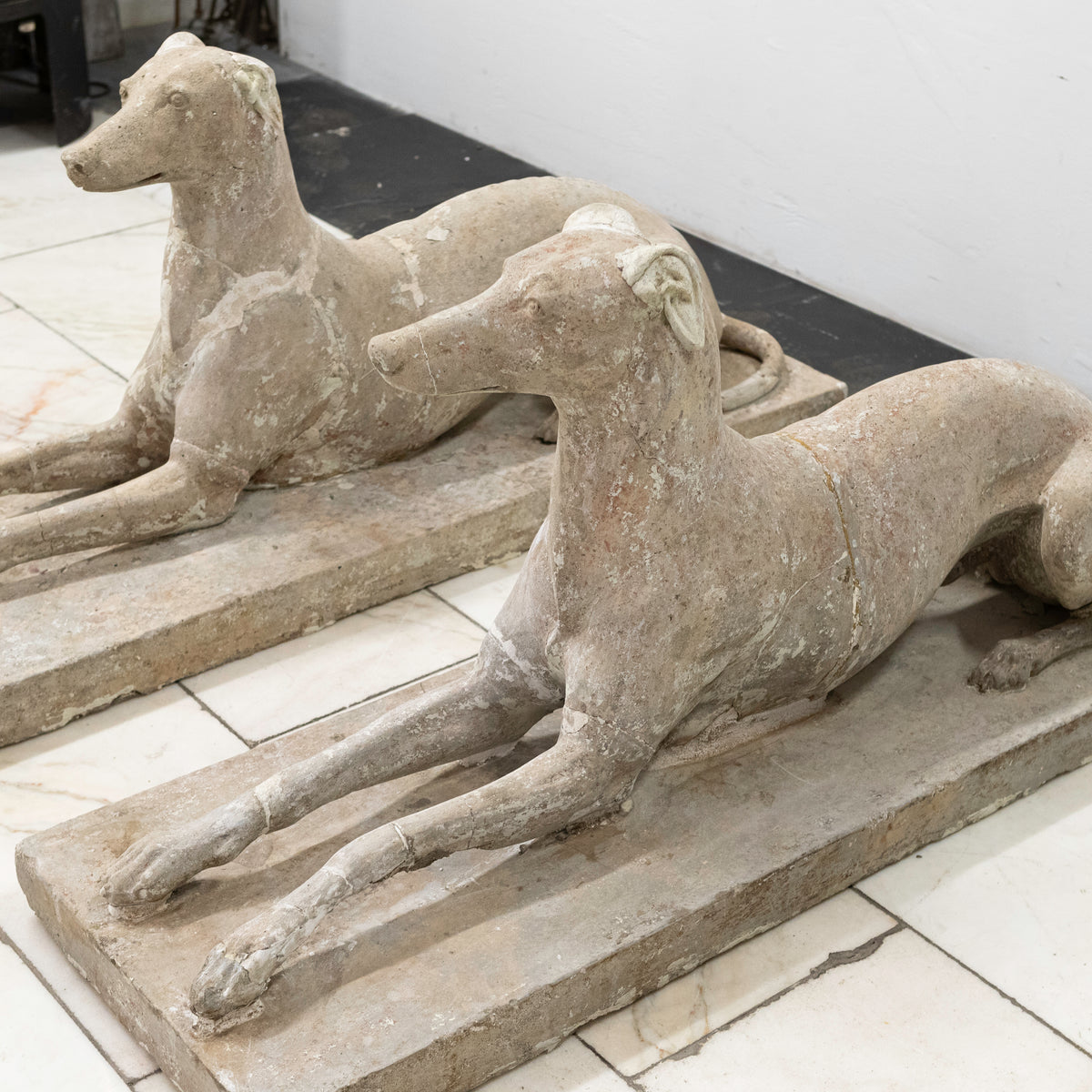 Antique Pair of Recumbent Greyhounds | Austin &amp; Seeley | The Architectural Forum