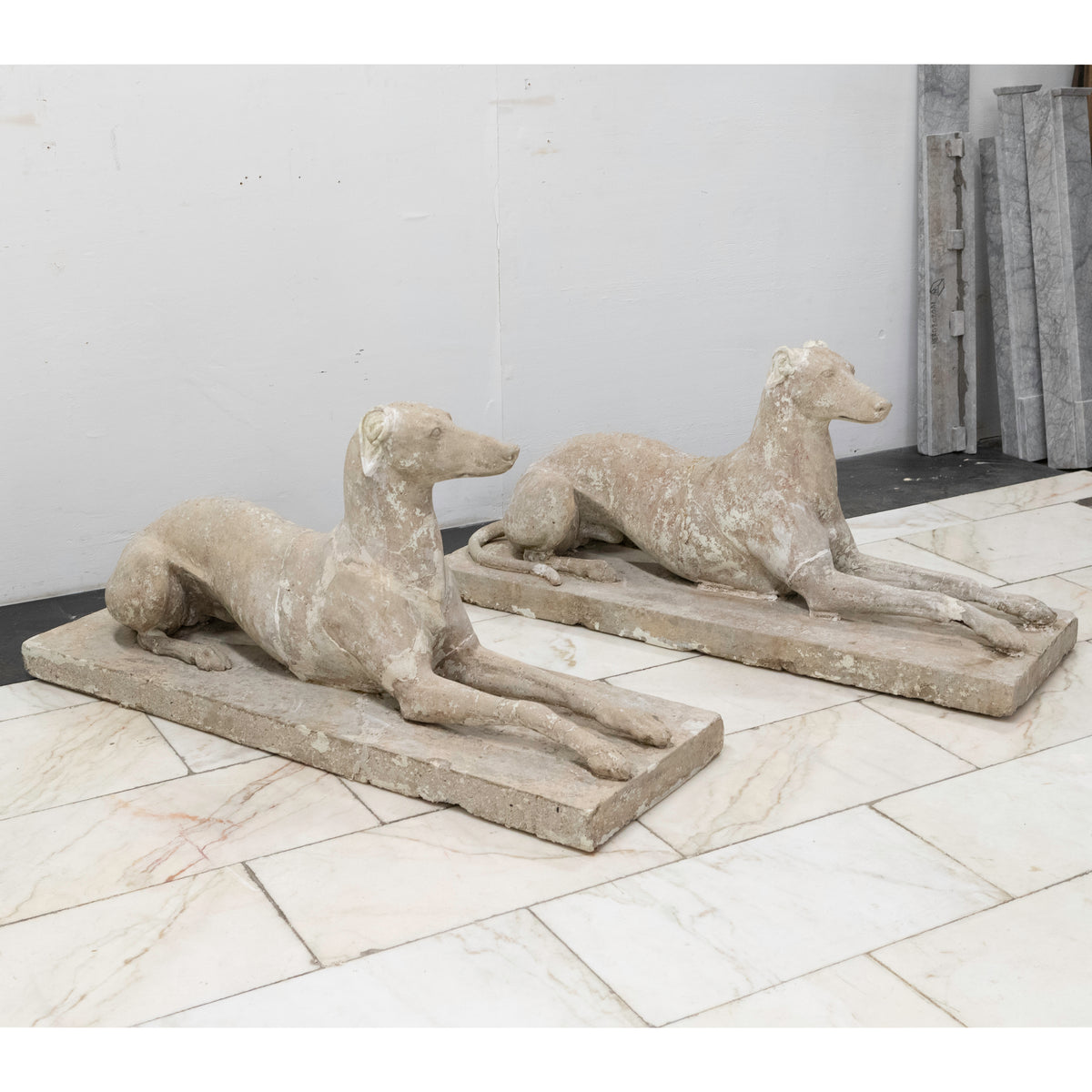 Antique Pair of Recumbent Greyhounds | Austin &amp; Seeley | The Architectural Forum