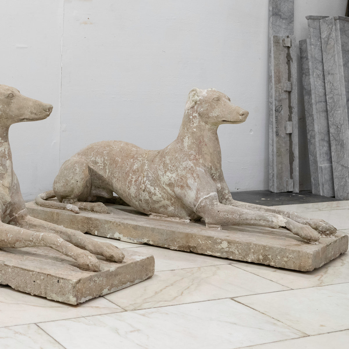 Antique Pair of Recumbent Greyhounds | Austin &amp; Seeley | The Architectural Forum