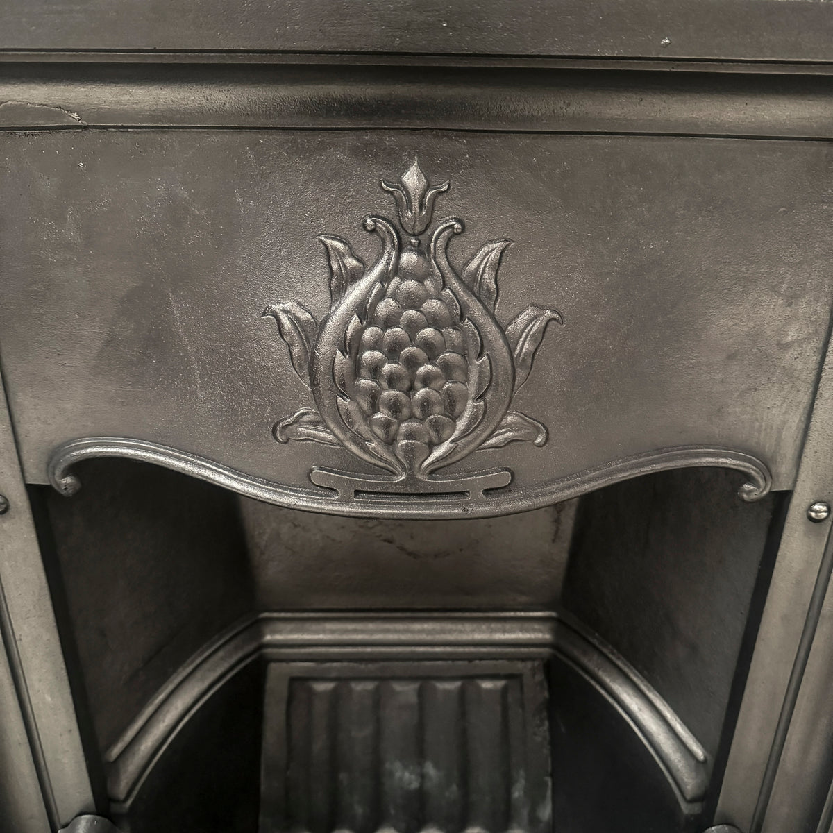 Antique Cast Iron Art Nouveau Combination Fireplace | The Architectural Forum