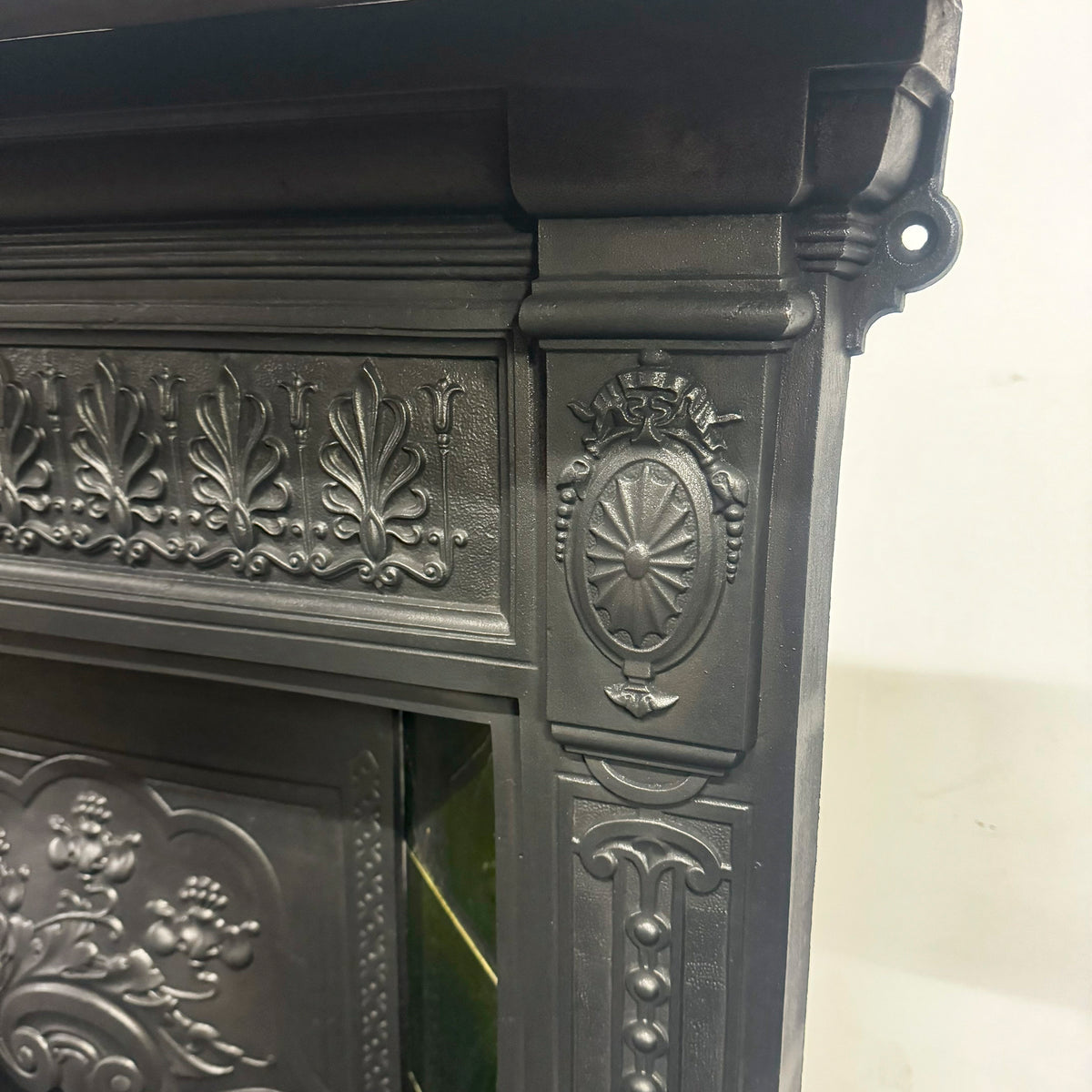 Antique Cast Iron Art Nouveau Tiled Combination Fireplace | The Architectural Forum