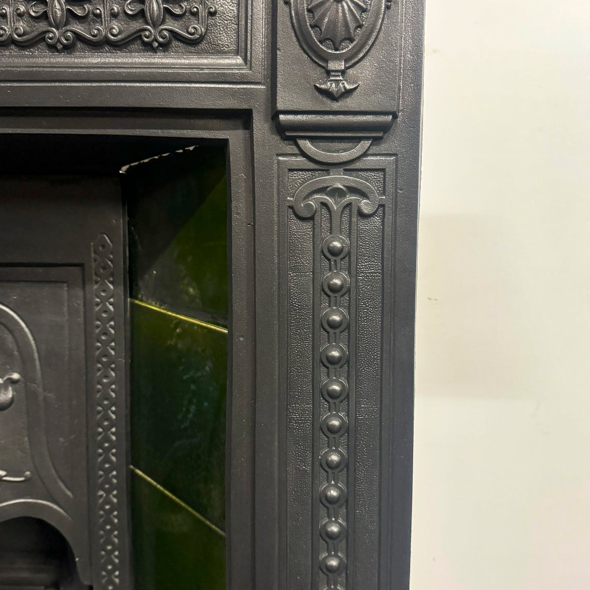 Antique Cast Iron Art Nouveau Tiled Combination Fireplace | The Architectural Forum