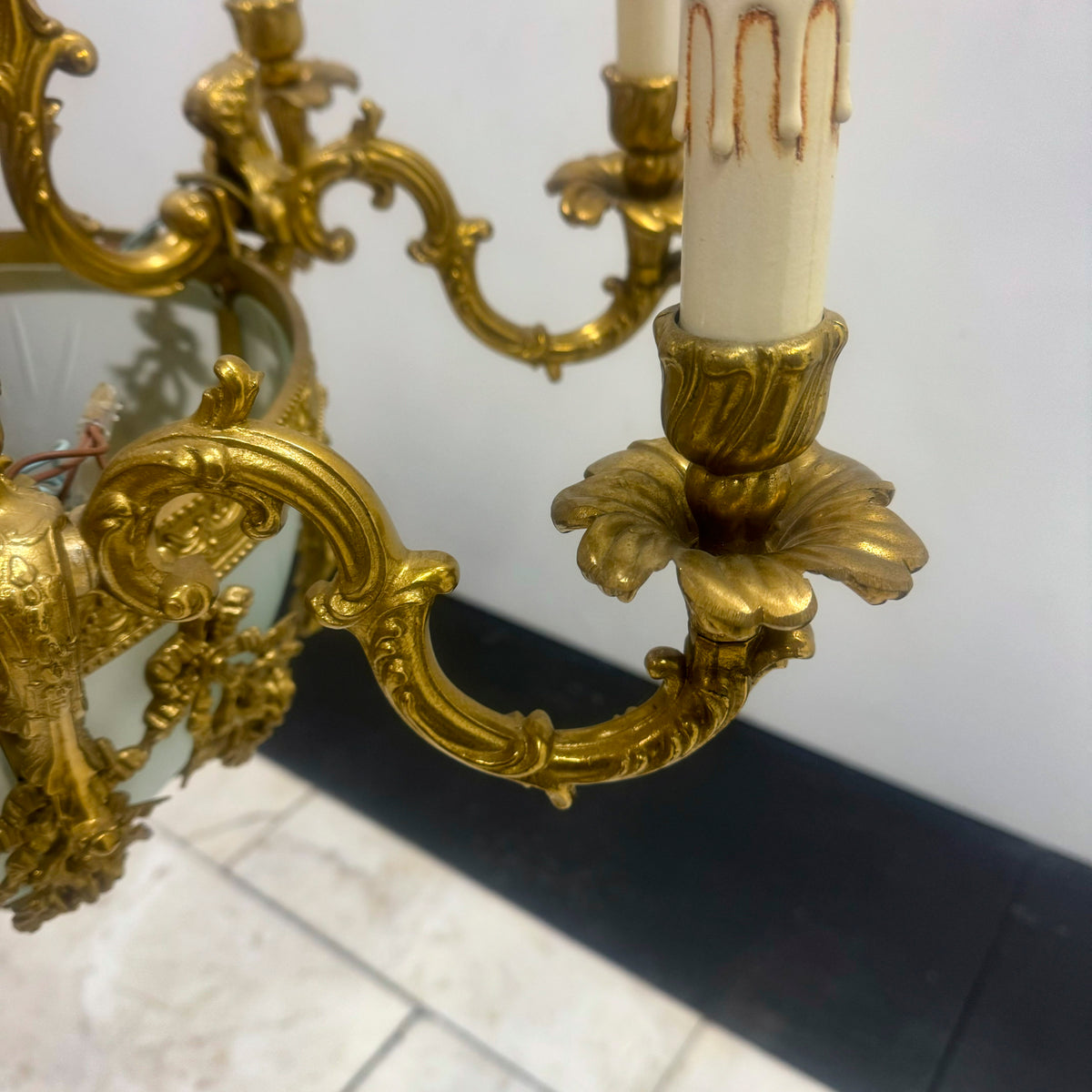 Reclaimed Antique Brass Chandelier | 8 arm