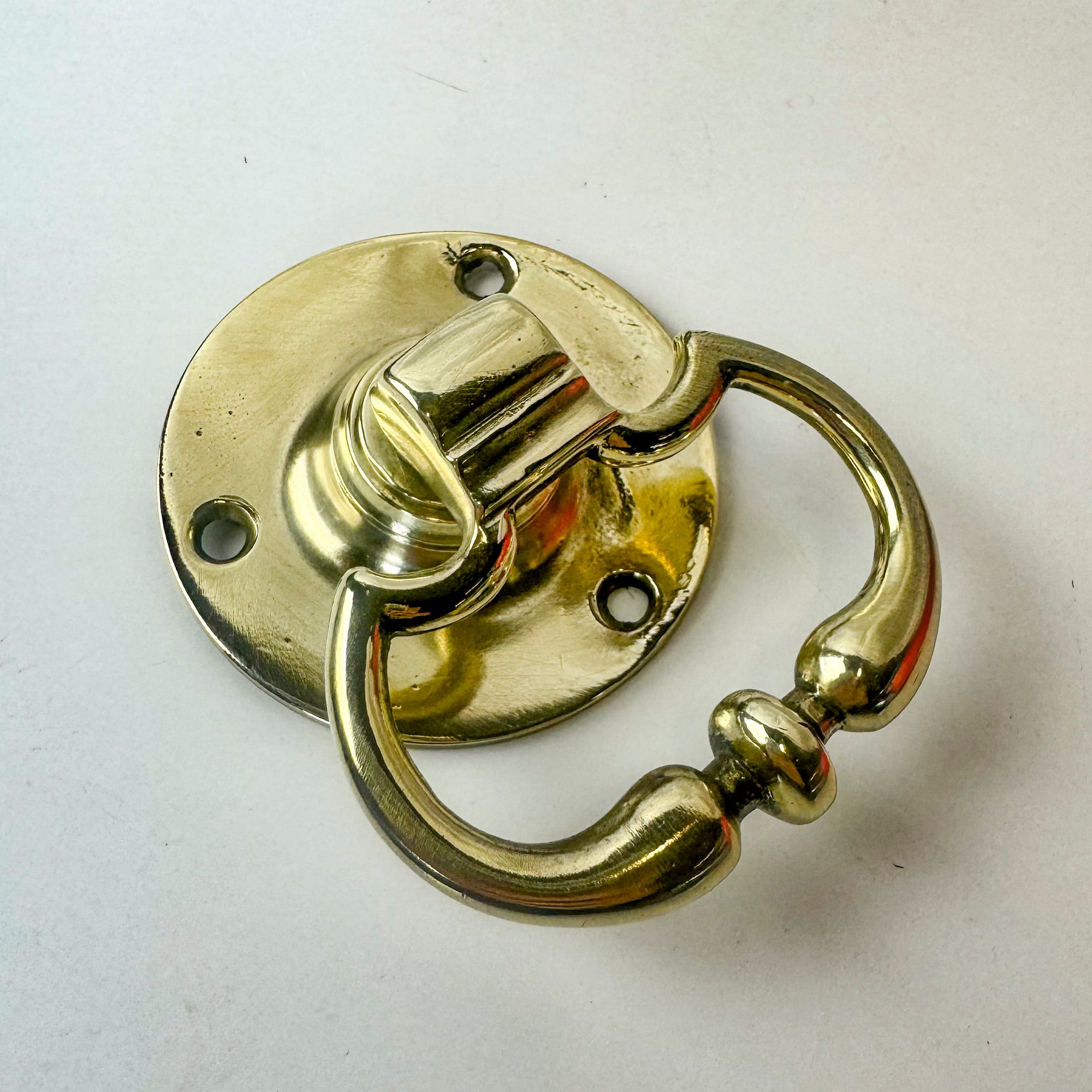 Antique Brass Drop Ring Door Handles | 2 Pairs | The Architectural Forum
