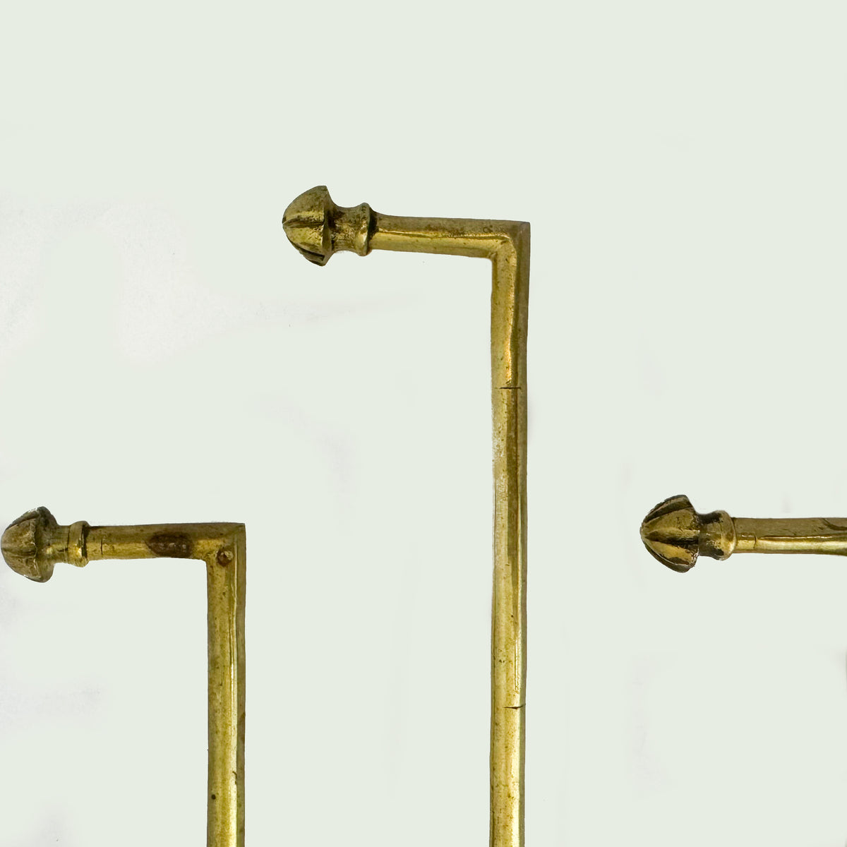 Antique Victorian Brass Door Hooks | Set of 3 | The Architectural Forum