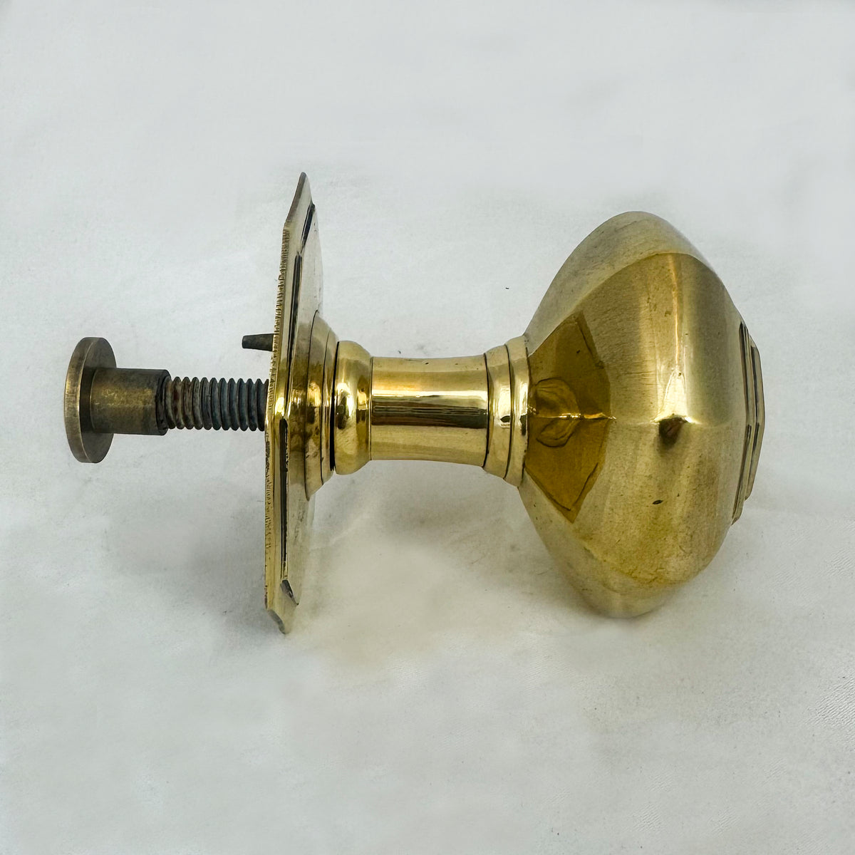 Antique Solid Octagonal Brass Pull Handles (2 available) | The Architectural Forum