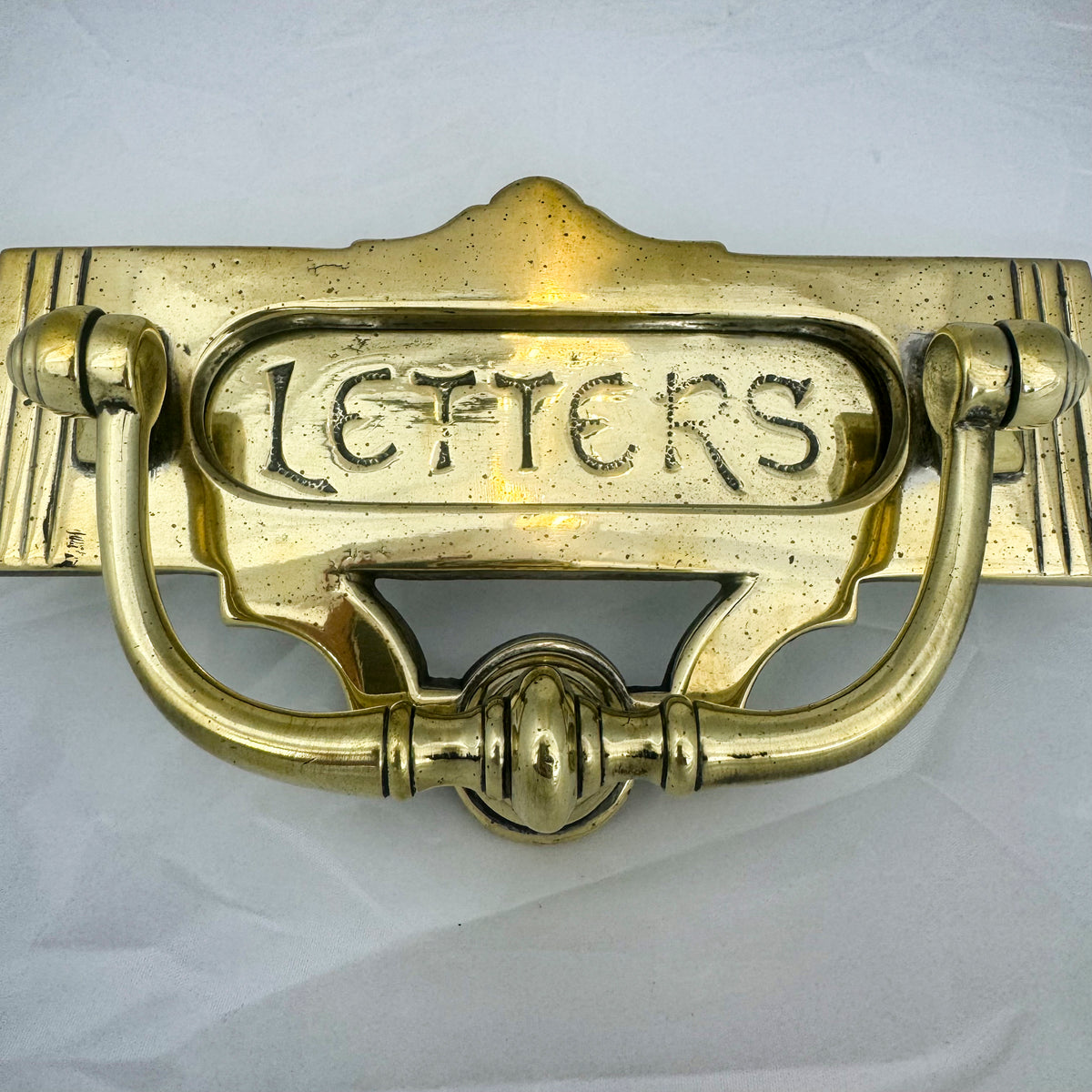 Antique Victorian Brass Letter Plate with Knocker | The Architectural Forum