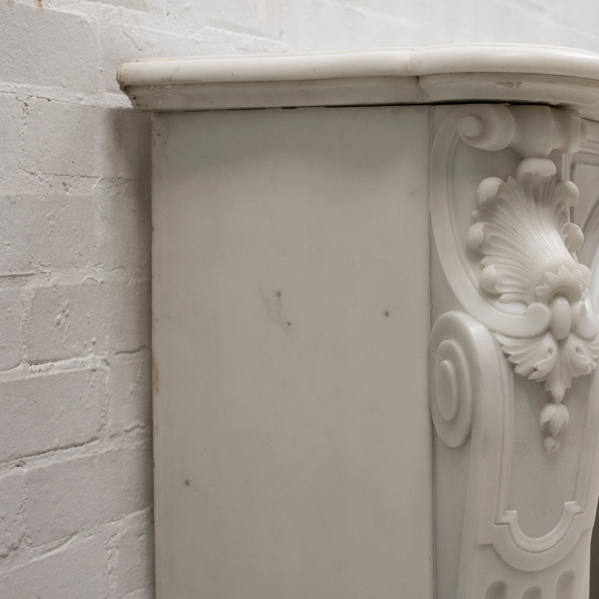 Antique Louis XV Rococo Style 19th Century Marble Fireplace | The Architectural Forum