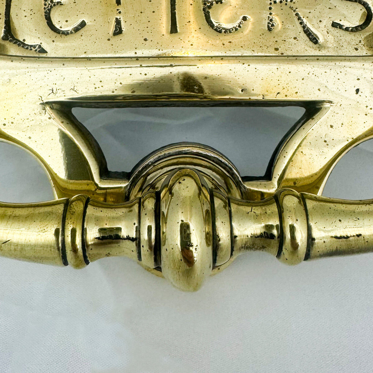 Antique Victorian Brass Letter Plate with Knocker | The Architectural Forum