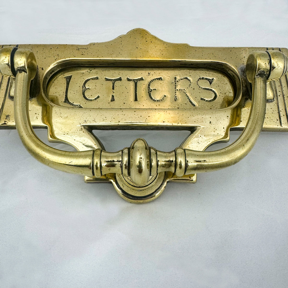 Antique Victorian Brass Letter Plate with Knocker | The Architectural Forum