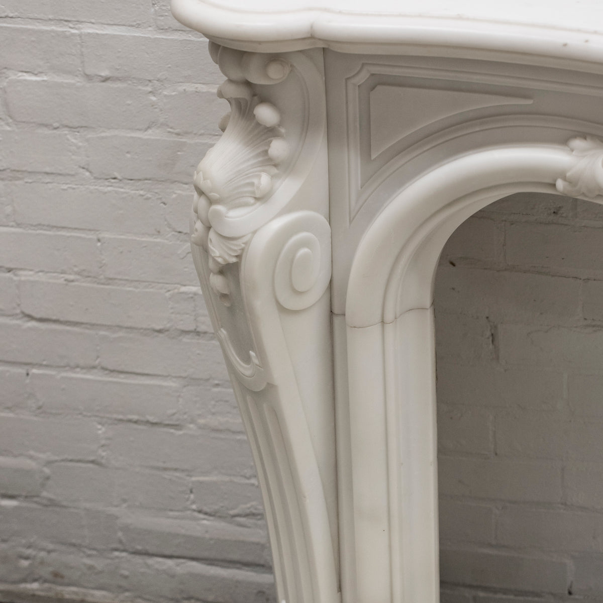 Antique Louis XV Rococo Style 19th Century Marble Fireplace | The Architectural Forum
