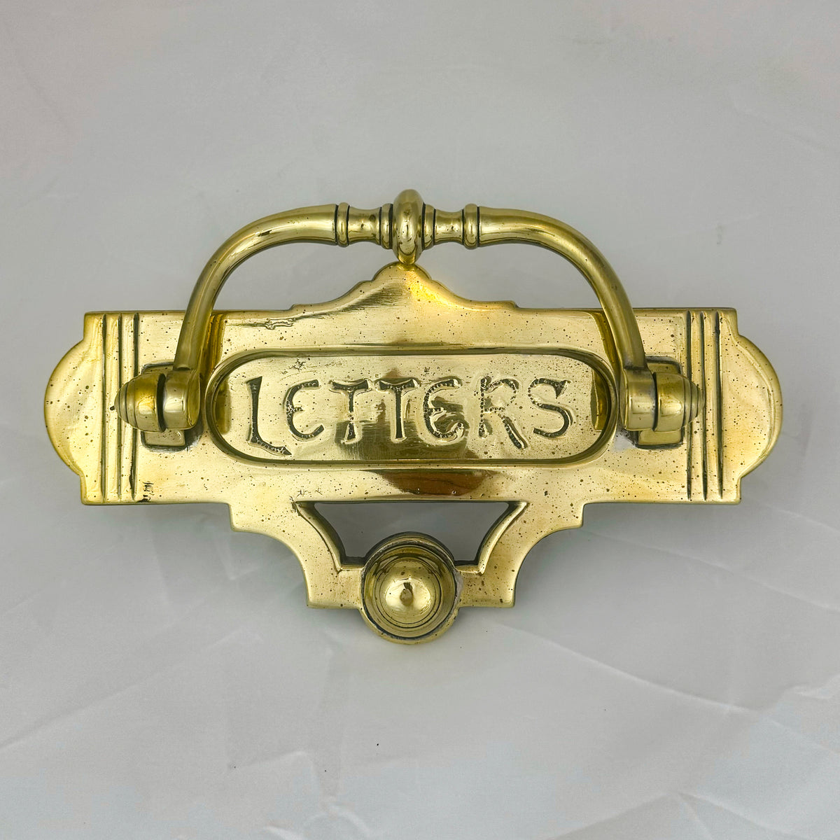 Antique Victorian Brass Letter Plate with Knocker | The Architectural Forum