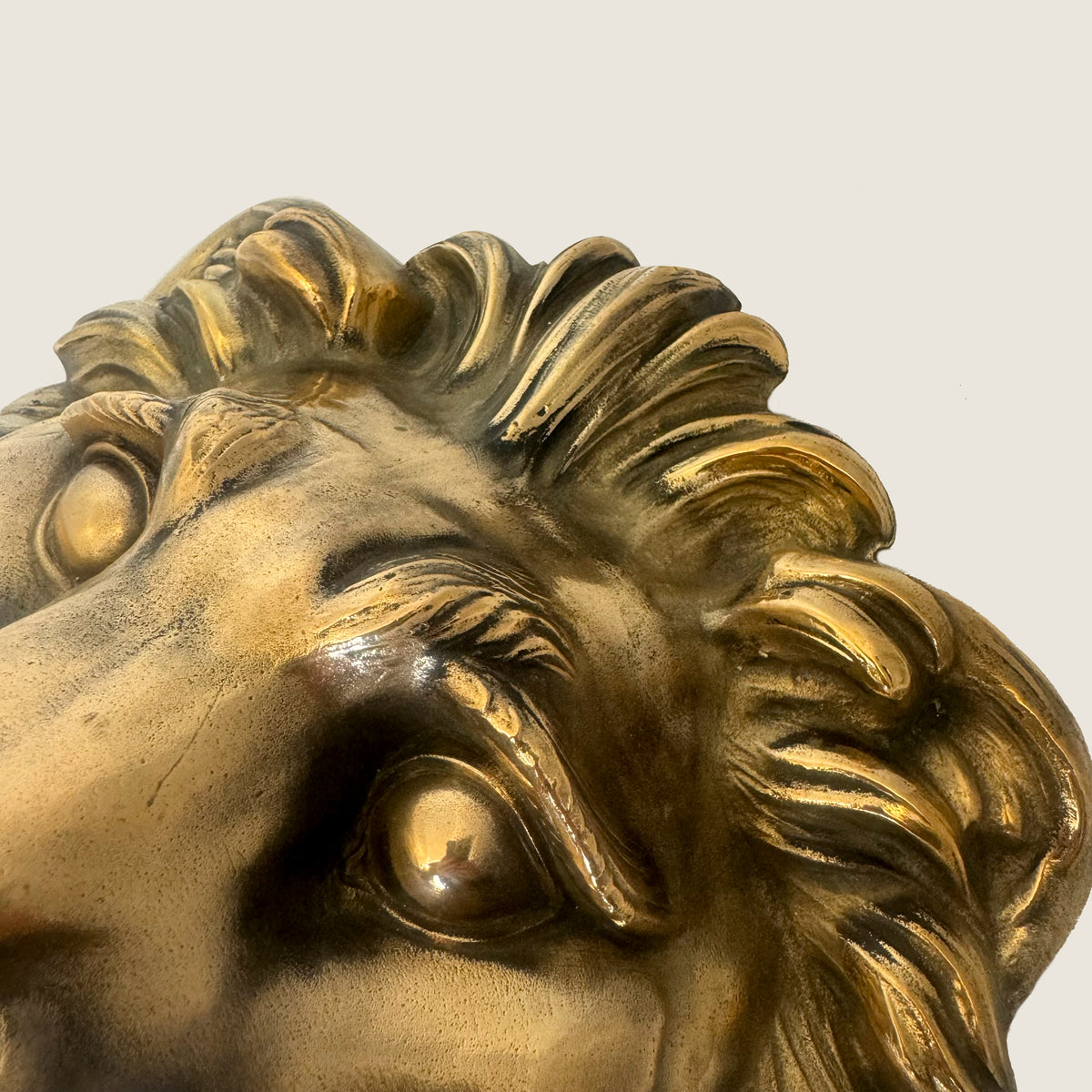 Large Antique Solid Brass Lion Head Door Knocker | The Architectural Forum