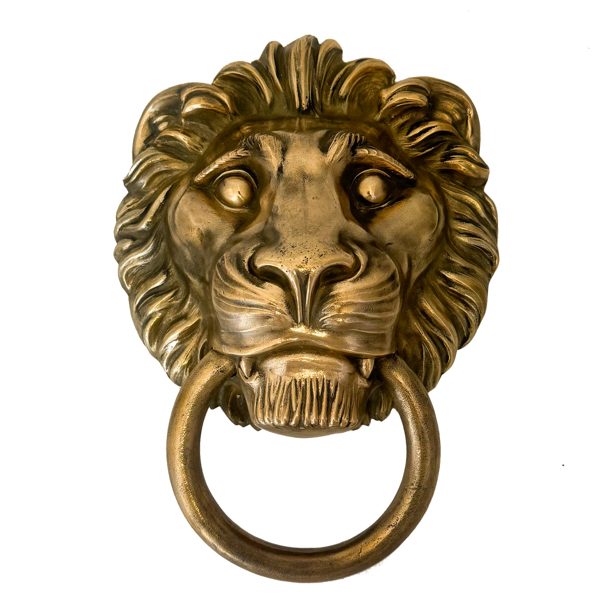 Large Antique Solid Brass Lion Head Door Knocker | The Architectural Forum