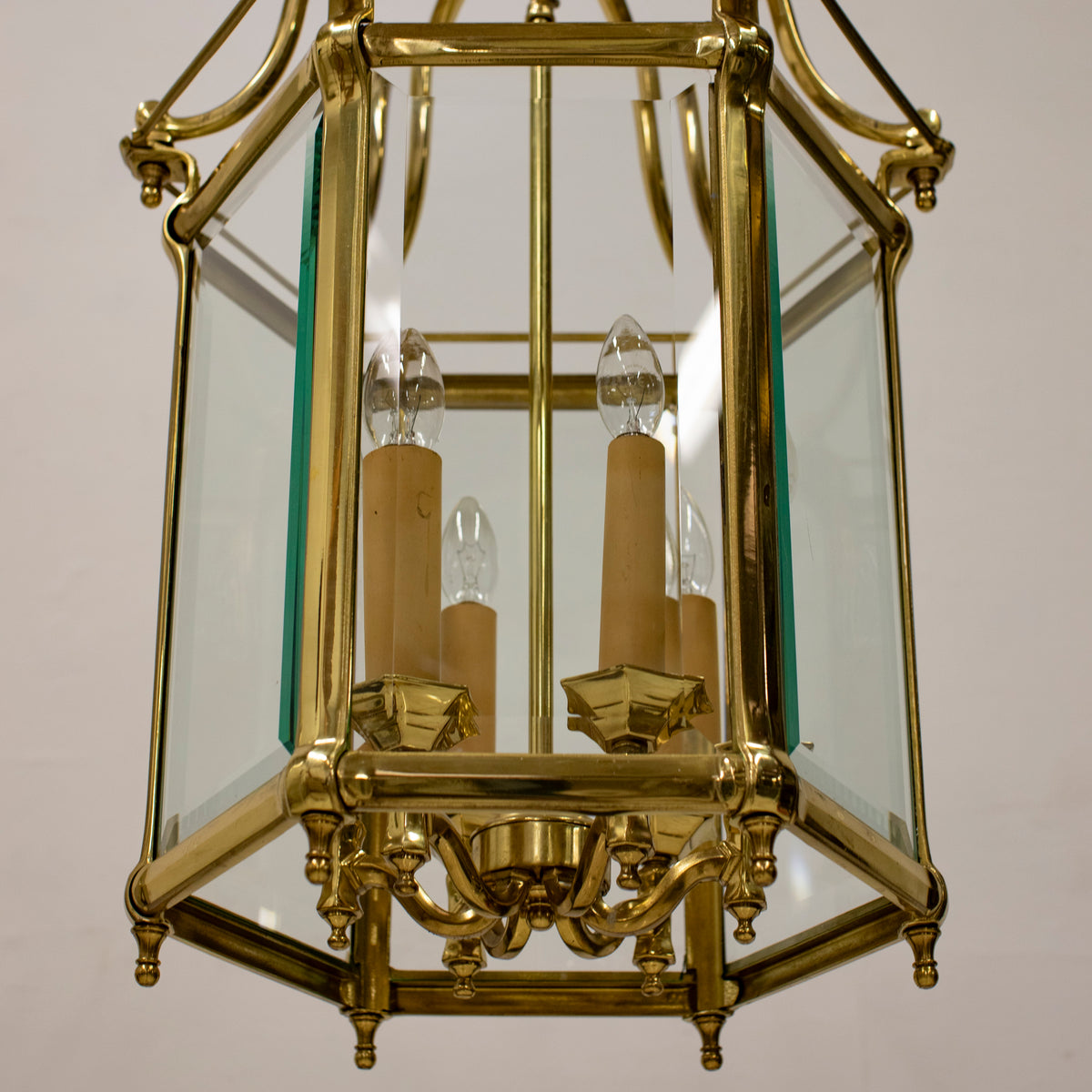| OLD LISTING | Hexagonal Polished Brass Hanging Lantern | The Architectural Forum