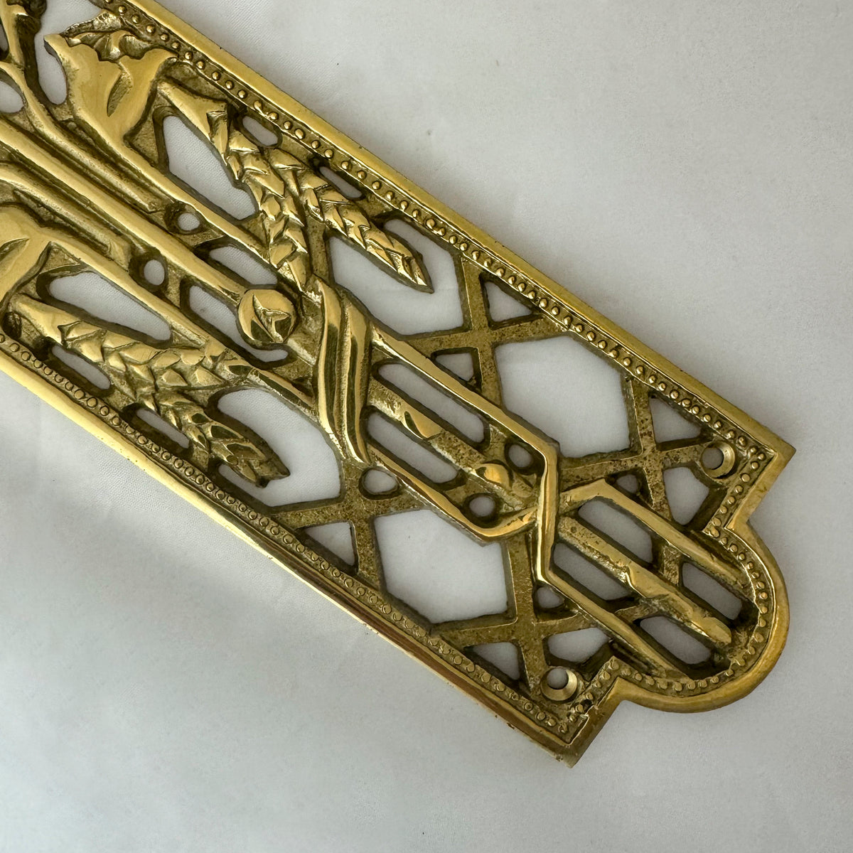 Reclaimed Brass Primrose Finger Plates - 14 Pairs Available | The Architectural Forum