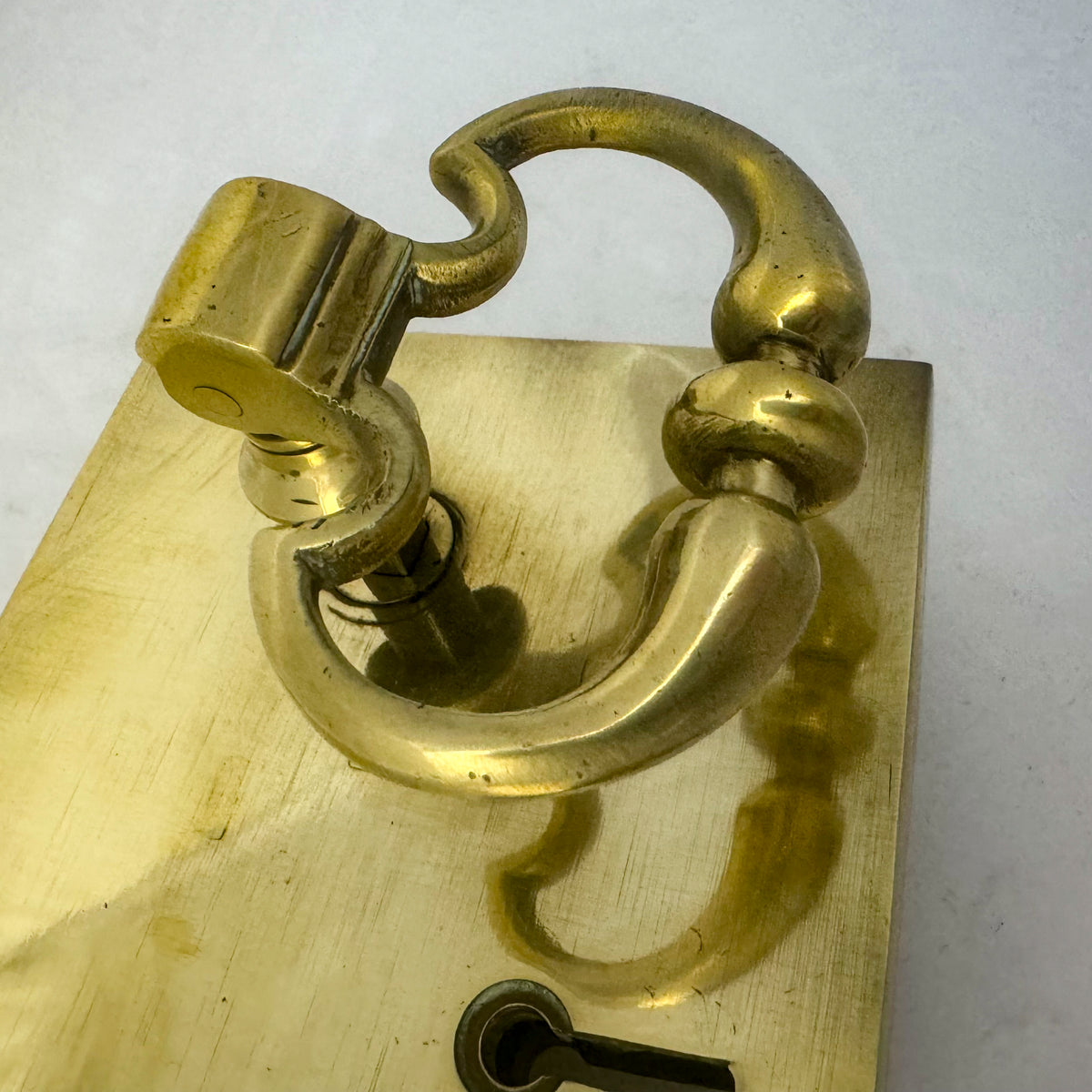 Antique Brass Rim Lock with Dutch Drop Handles | The Architectural Forum