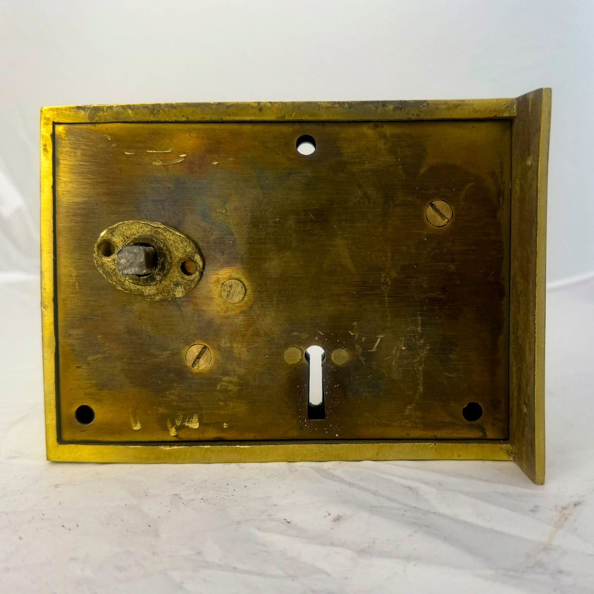 Antique Brass Rim Lock with Dutch Drop Handles | The Architectural Forum